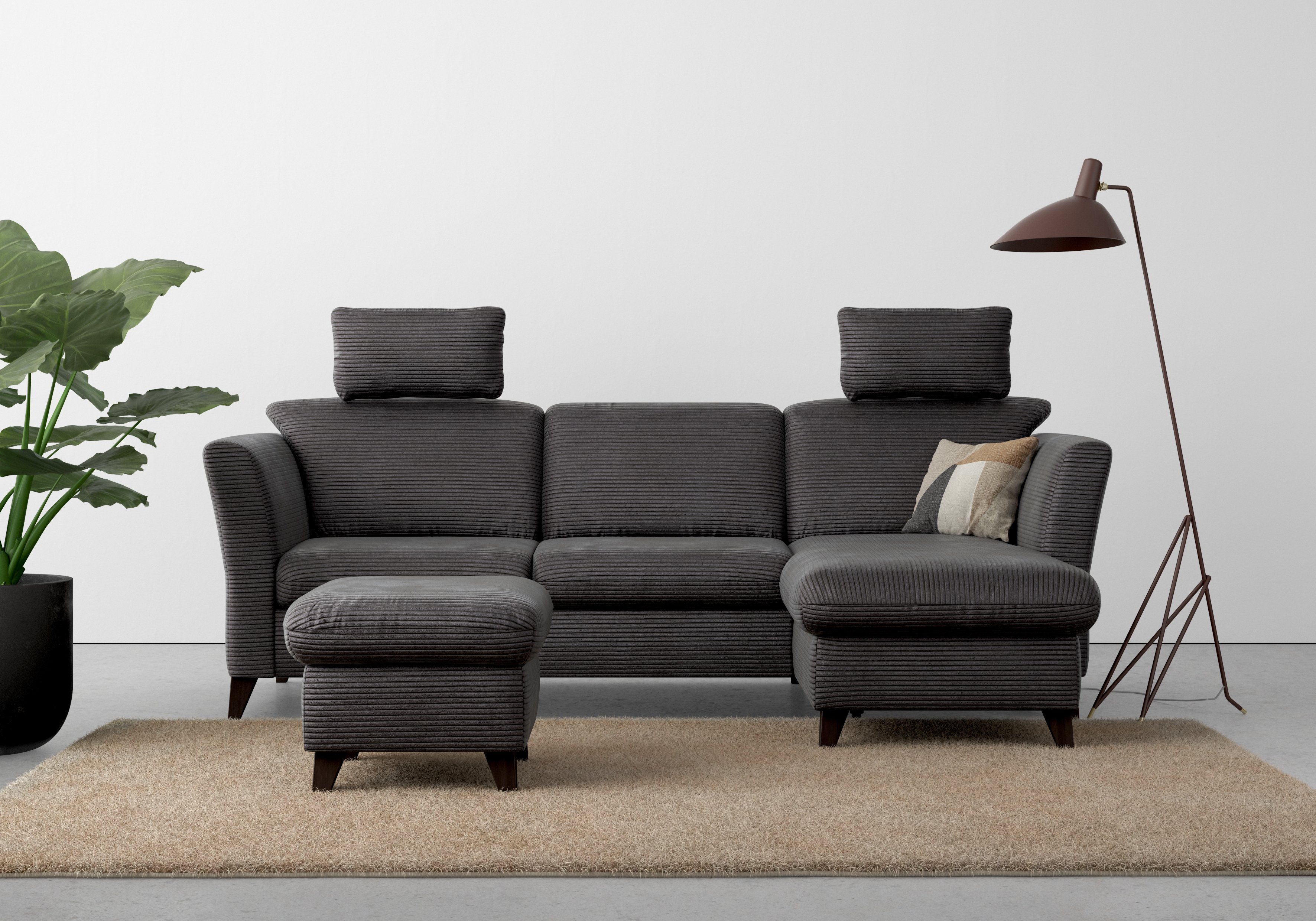 Home affaire Hocker Trelleborg Cord-bekleding, met opbergvak, inclusief binnenveringsinterieur