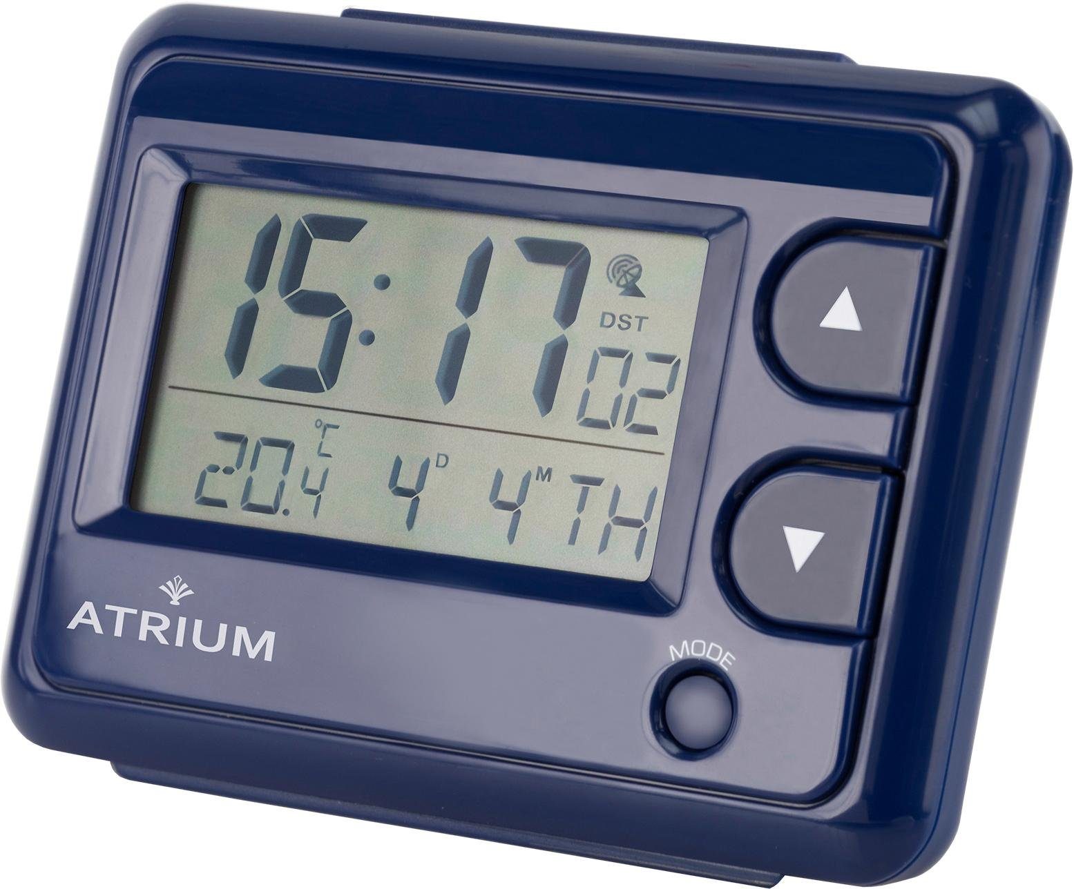 Atrium Radiografische wekker A720-5 Quartzwekker, digitale wekker, slaapkamer, wereldtijd, binnentemperatuur, snooze wekkers blauw