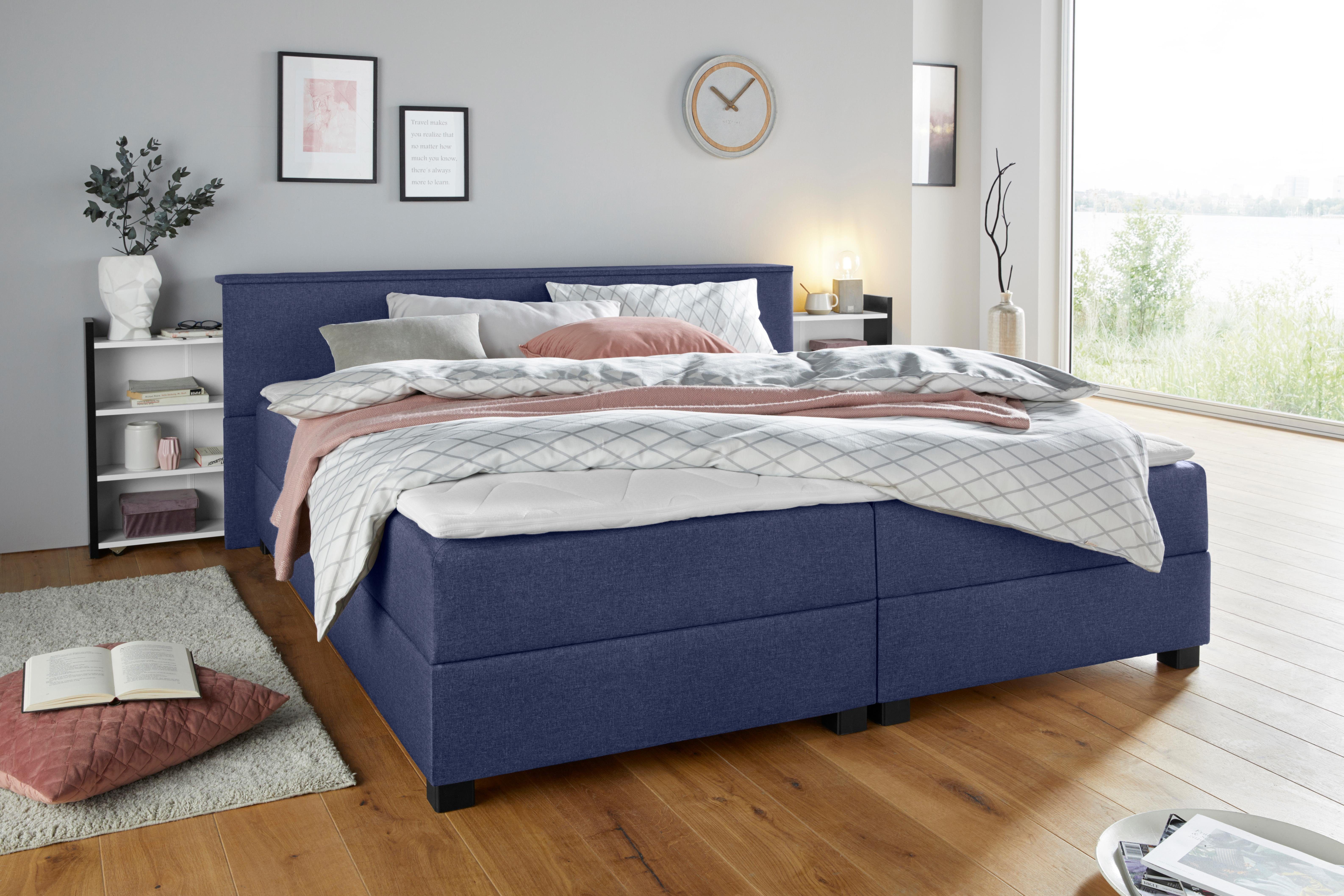 Breckle Boxspring met uittrekbaar rek, topmatras en bedkist