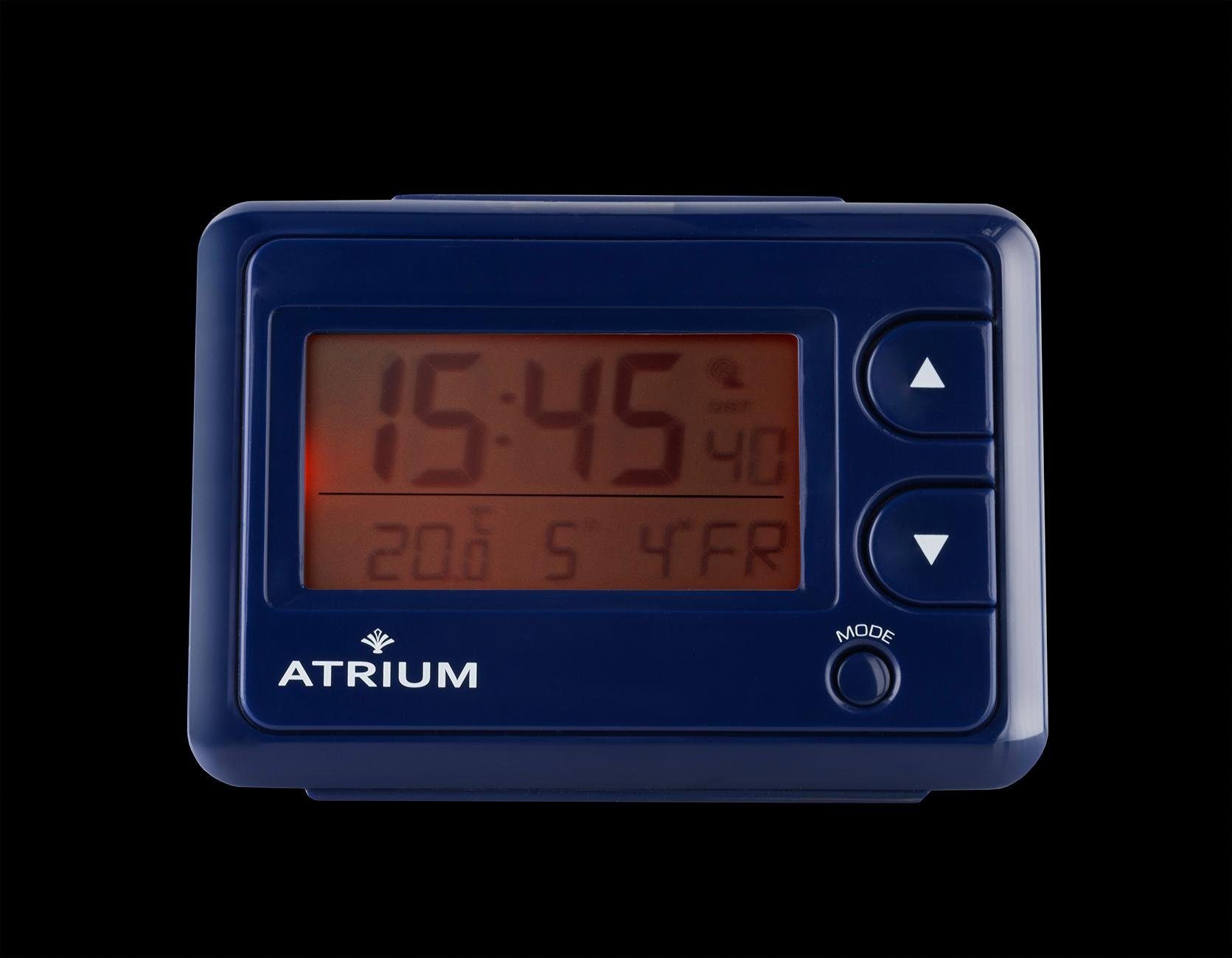 Atrium Radiografische wekker A720-5 Quartzwekker, digitale wekker, slaapkamer, wereldtijd, binnentemperatuur, snooze