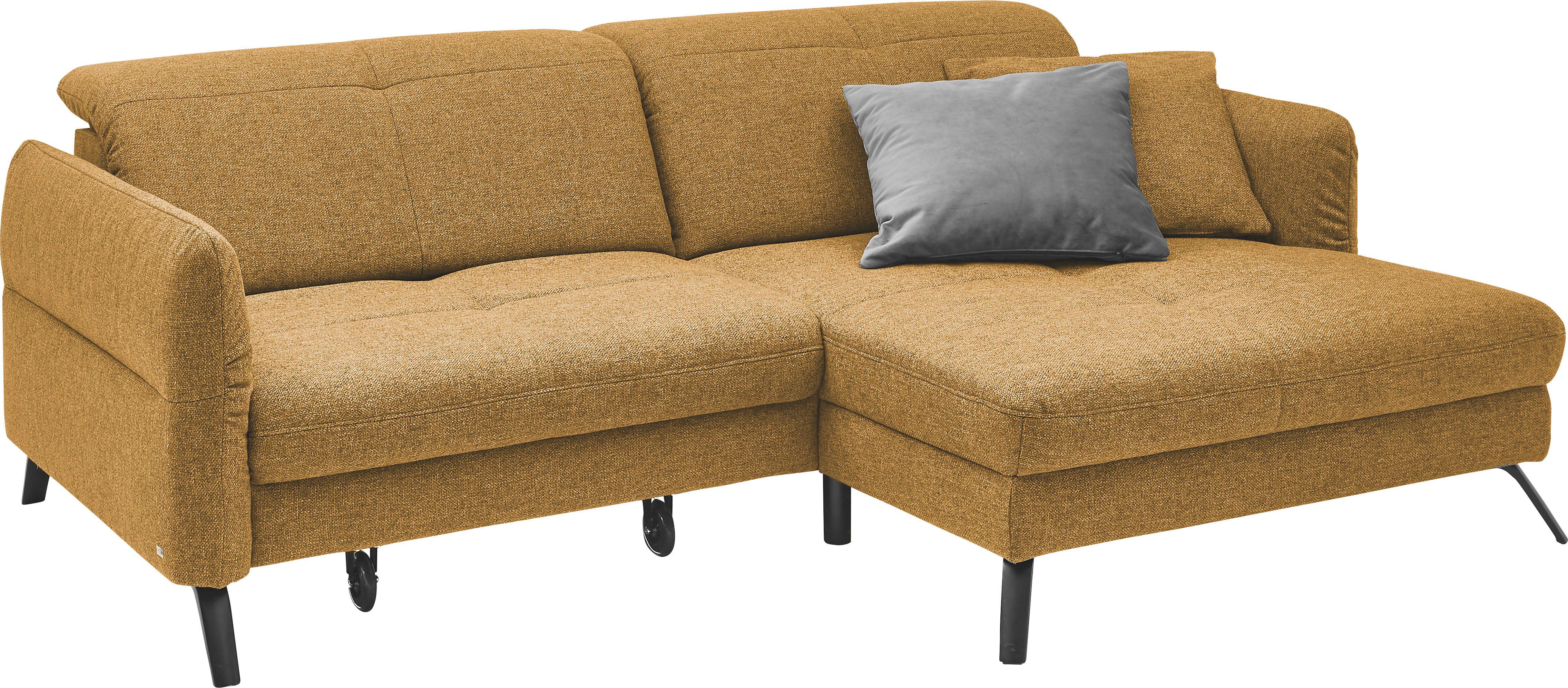 set one by Musterring Hoekbank SO 4400 V optioneel met motorische bedfunctie & hoofdverstelling, voet zwart