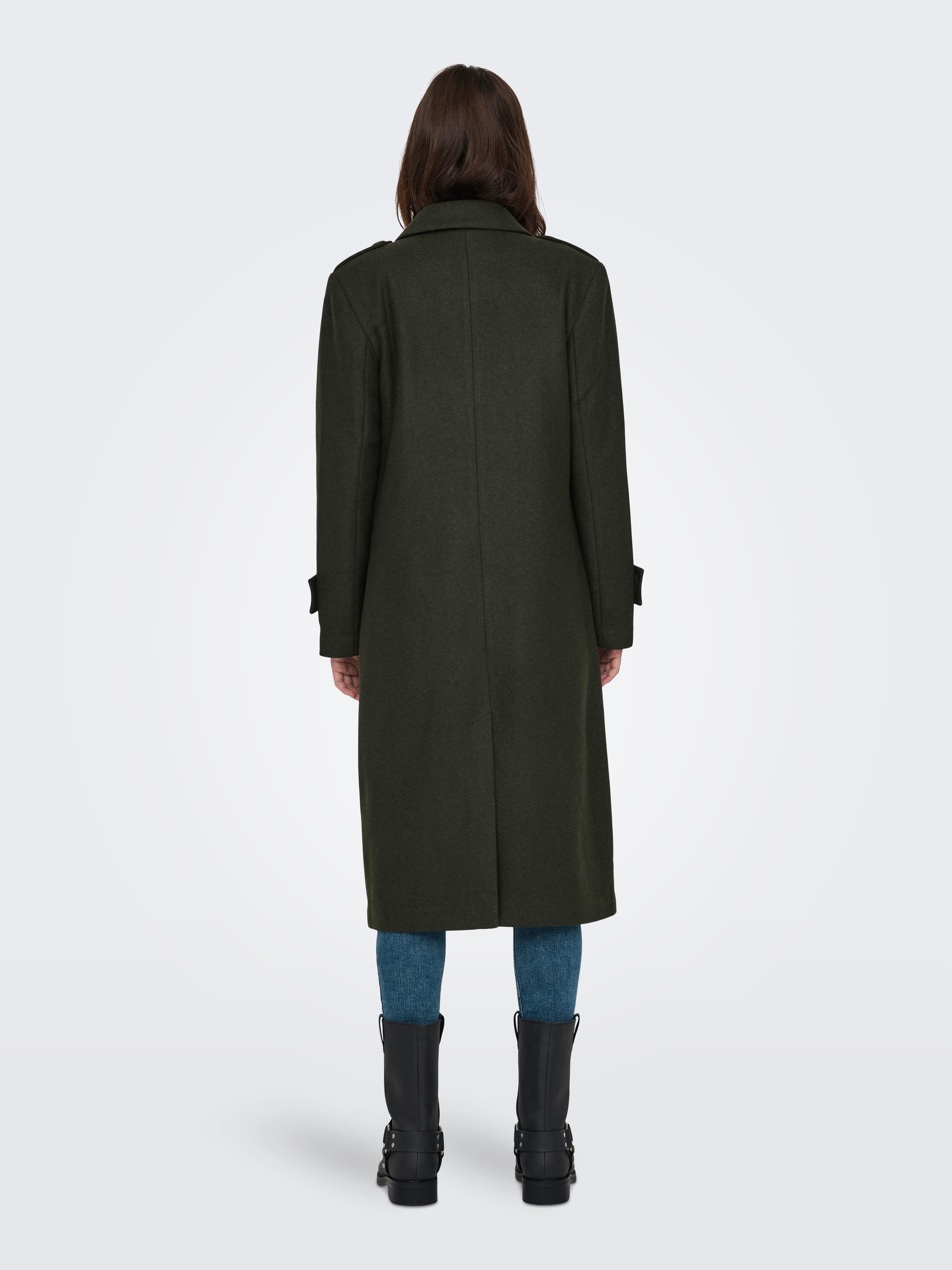 Only Lange jas ONLNANCY LIFE MILI LONG COAT CC OTW