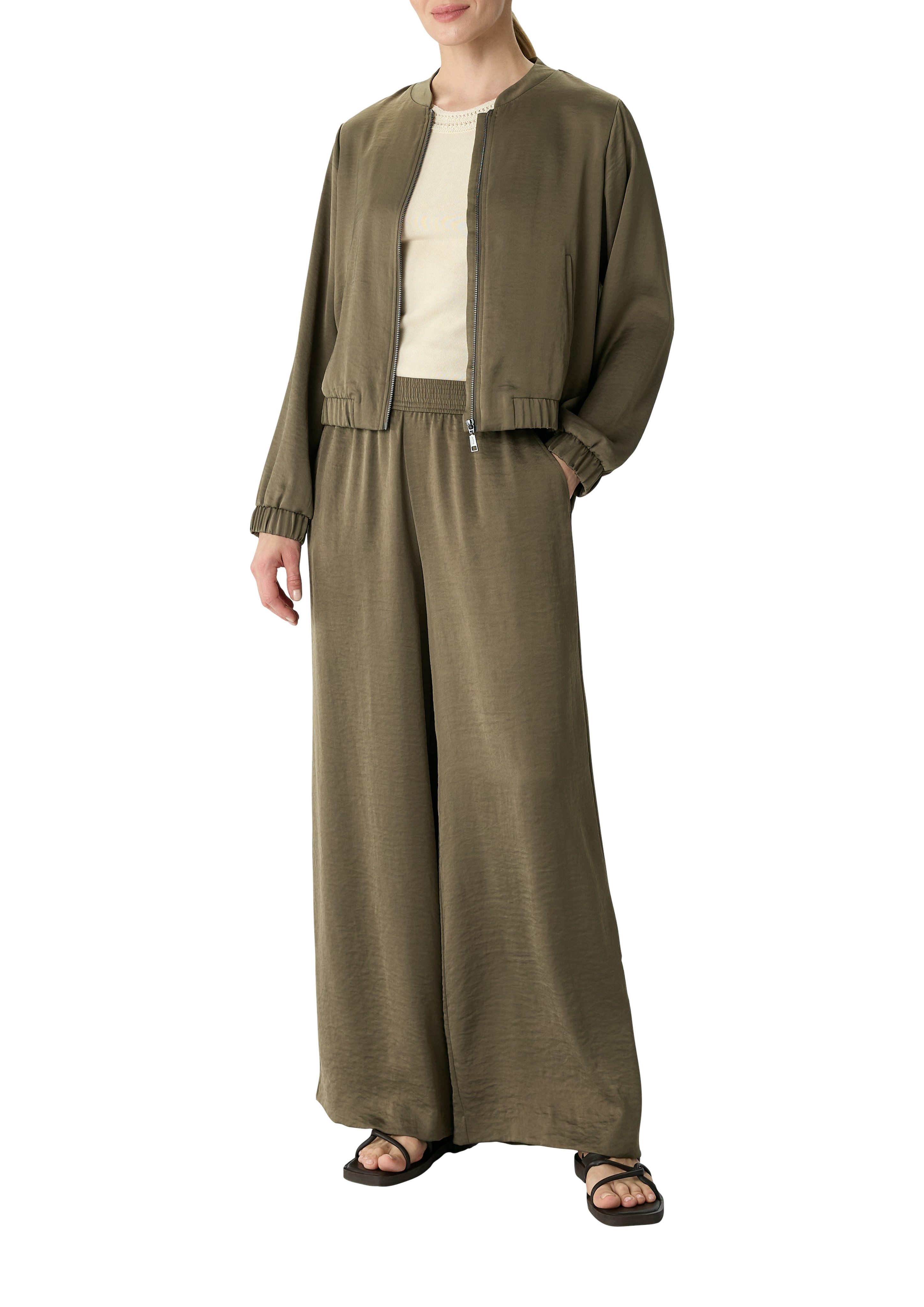 Comma Stoffen broek met elastische taille