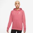 nike sportswear hoodie essential womens fleece pullover ho roze