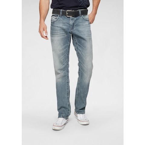 CAMP DAVID Loose fit jeans met markante naden