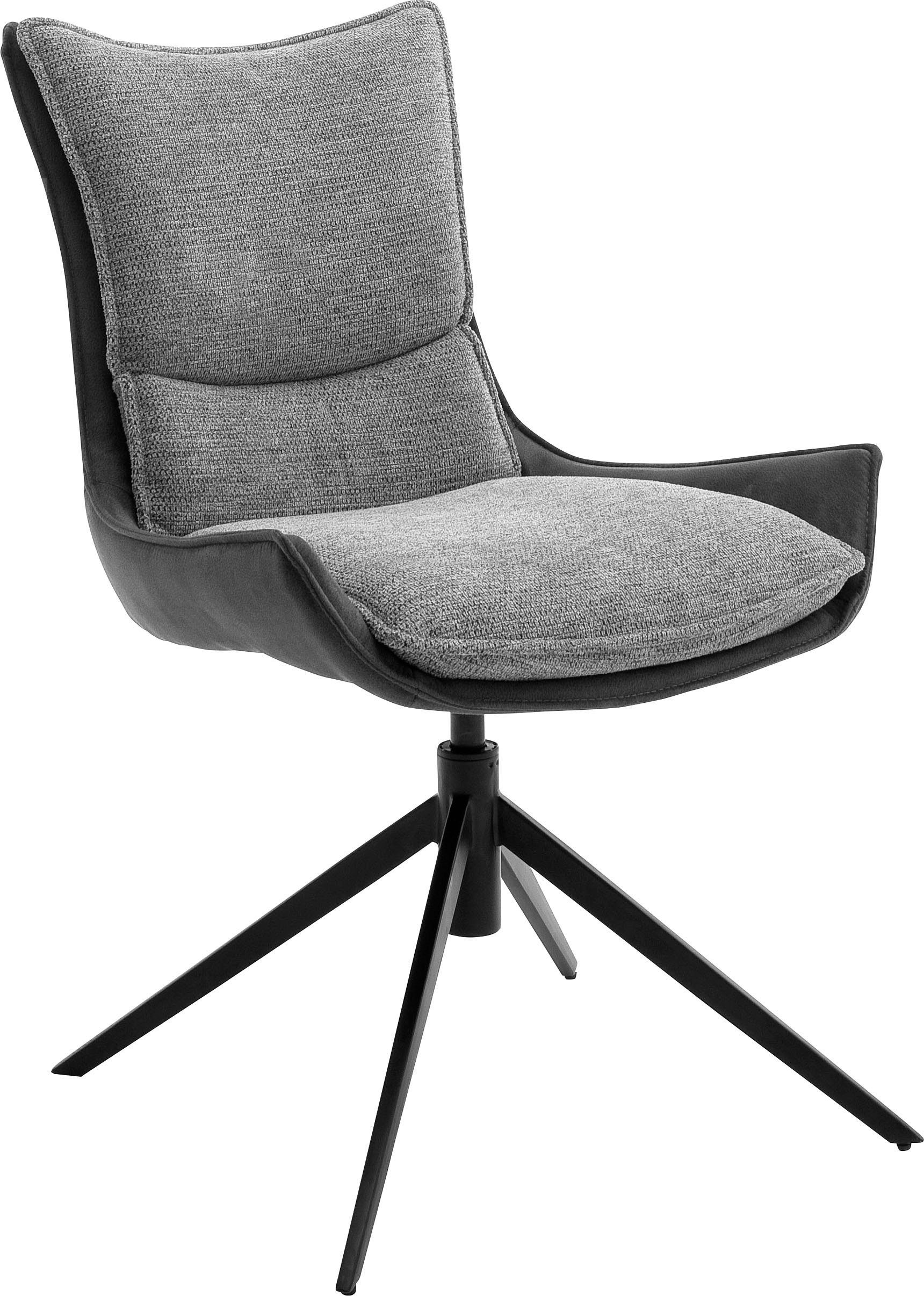 MCA furniture Stoel met 4 poten Kitami Eetkamerstoel draaibaar 360° met nivellering, bekleding, tot 120 kg (set, 2 stuks)