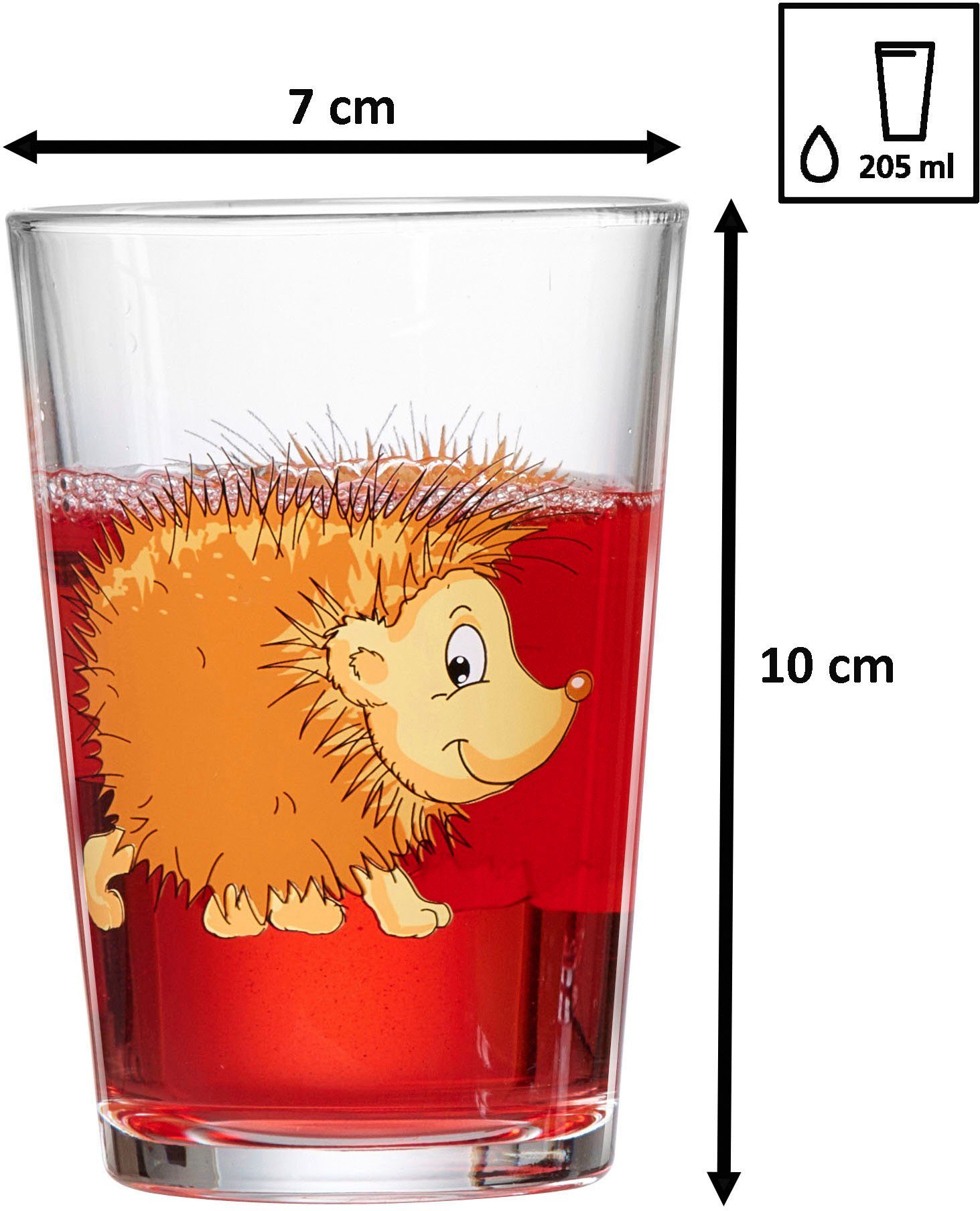 Ritzenhoff & Breker Kinderbeker Bosdieren, 6-delig 3 verschillende dierenmotieven (set, 6-delig)