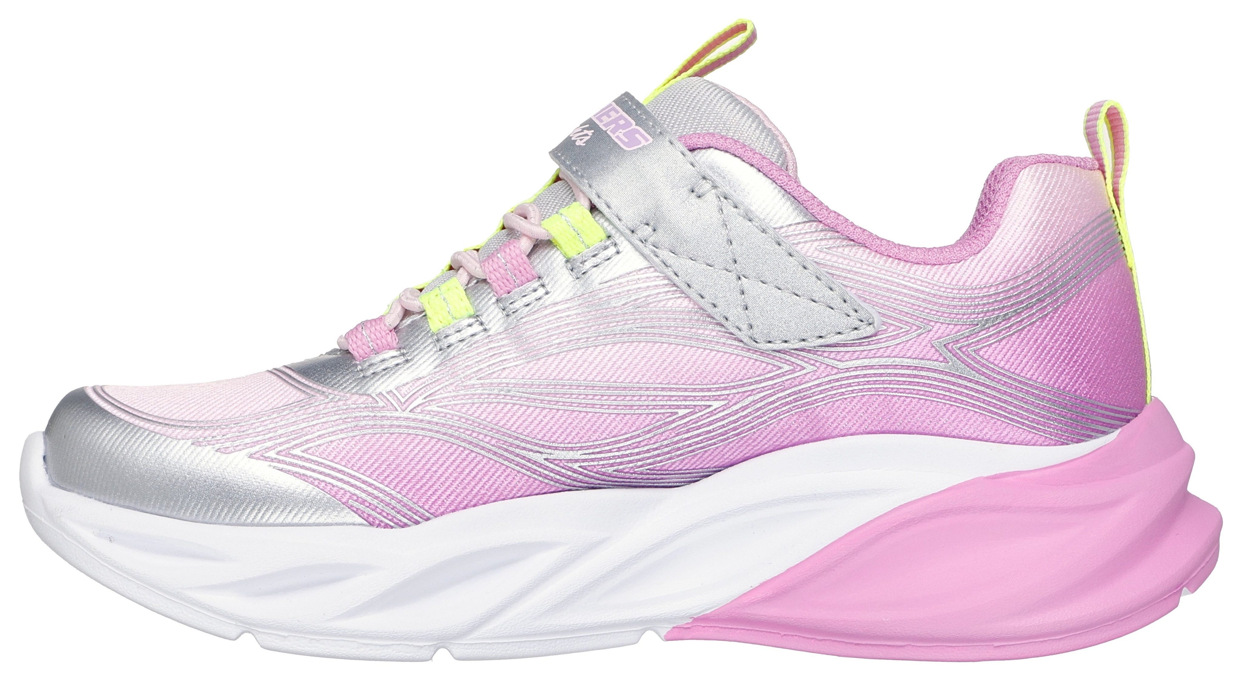 Skechers Sneakers COSMIC GLOW LIGHTS Klittenbandschoen met glitter, maat sjabloon te downloaden