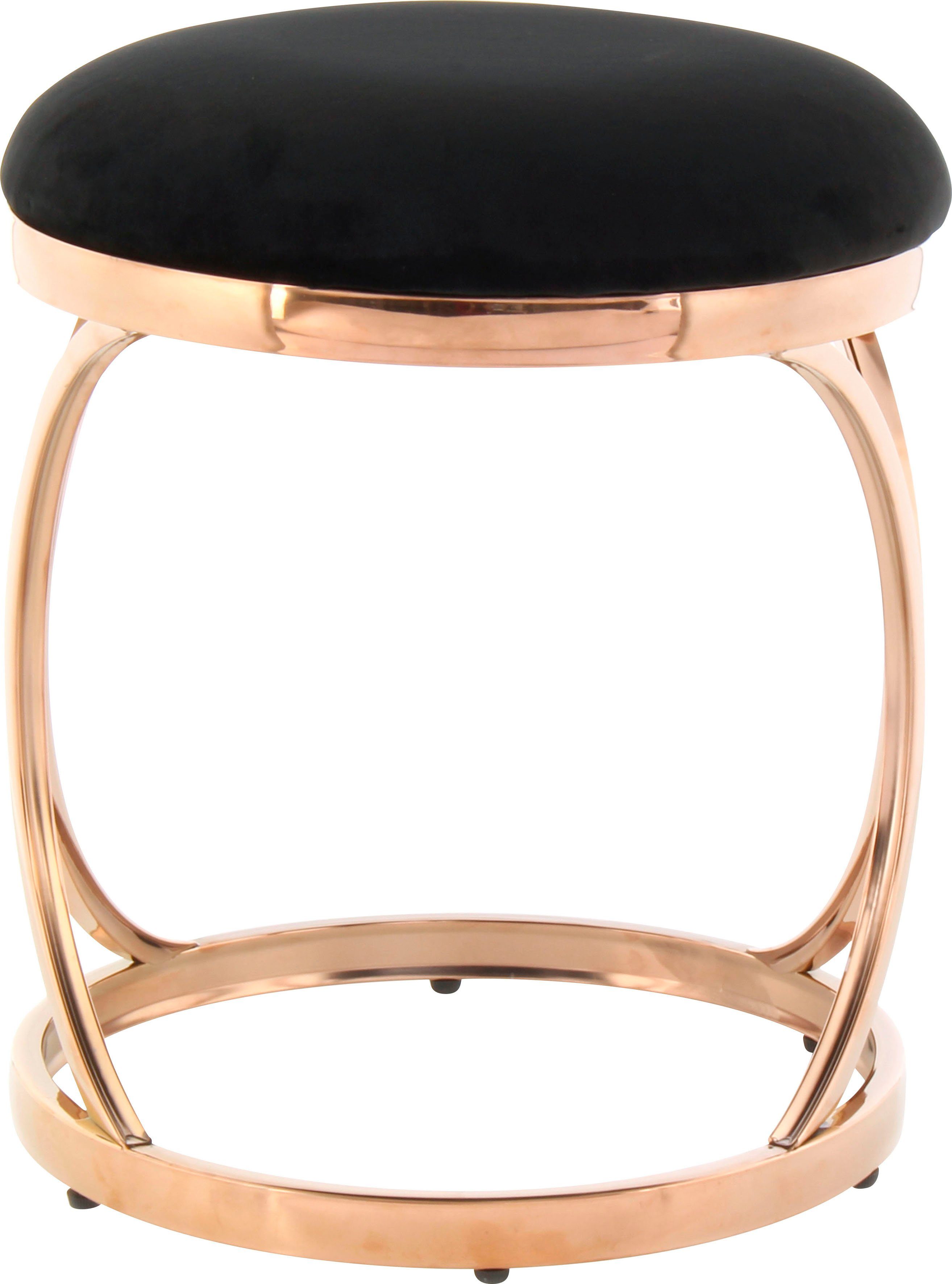 Kayoom Zithocker Kruk Weyda 325, zitpouf in elegant design, edel frame van metaal (1 stuk)
