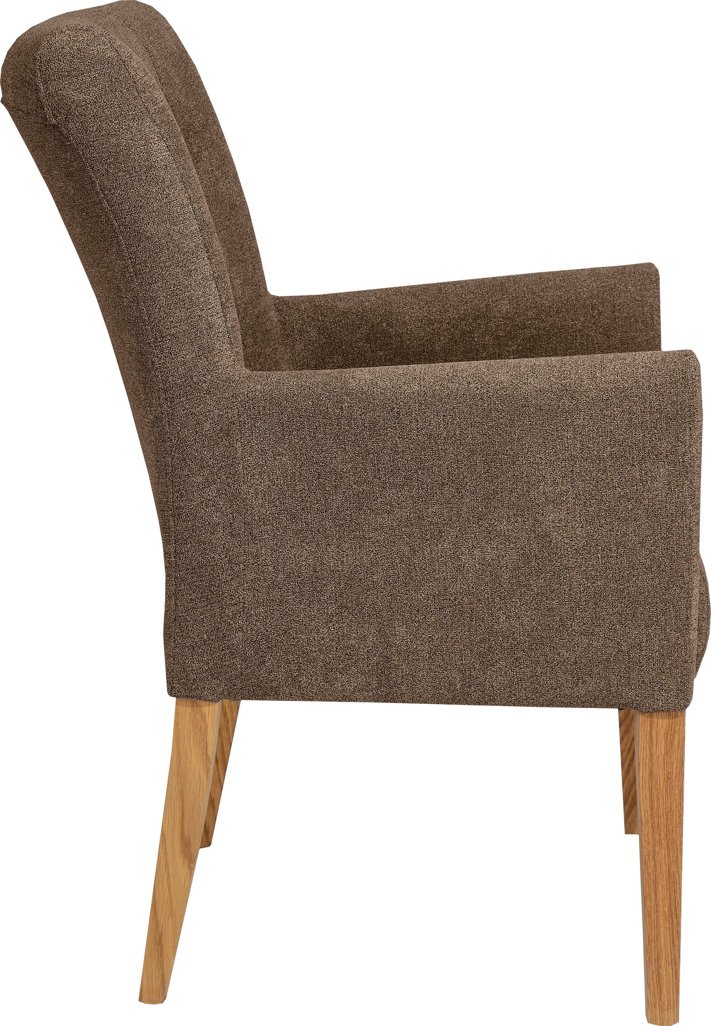 Home affaire Eetkamerstoel King Fauteuil met knoopdetails, gestoffeerde stoel (1 stuk)
