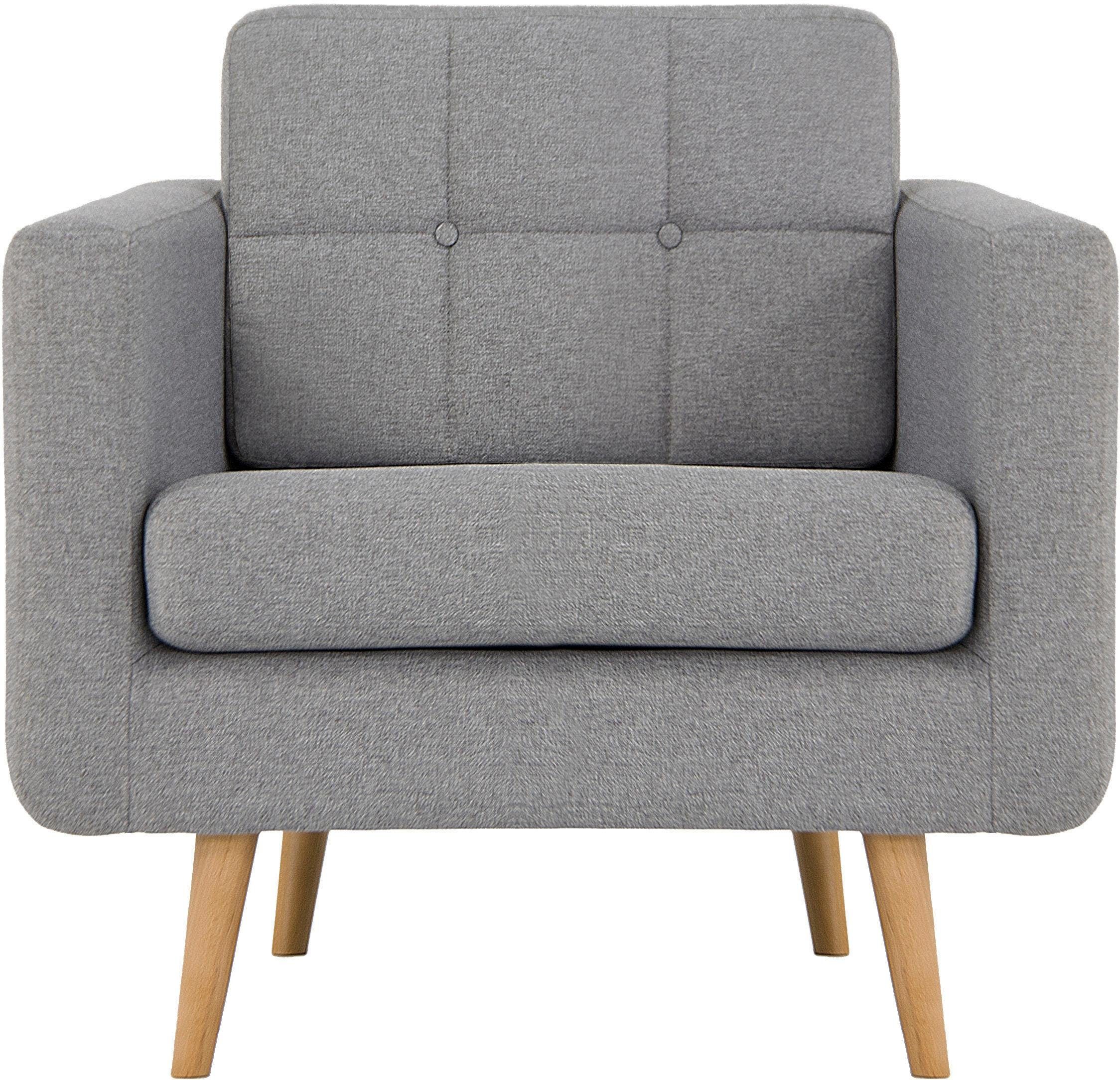Home affaire Fauteuil Brest met capitonnage en stiksels achter, strak design