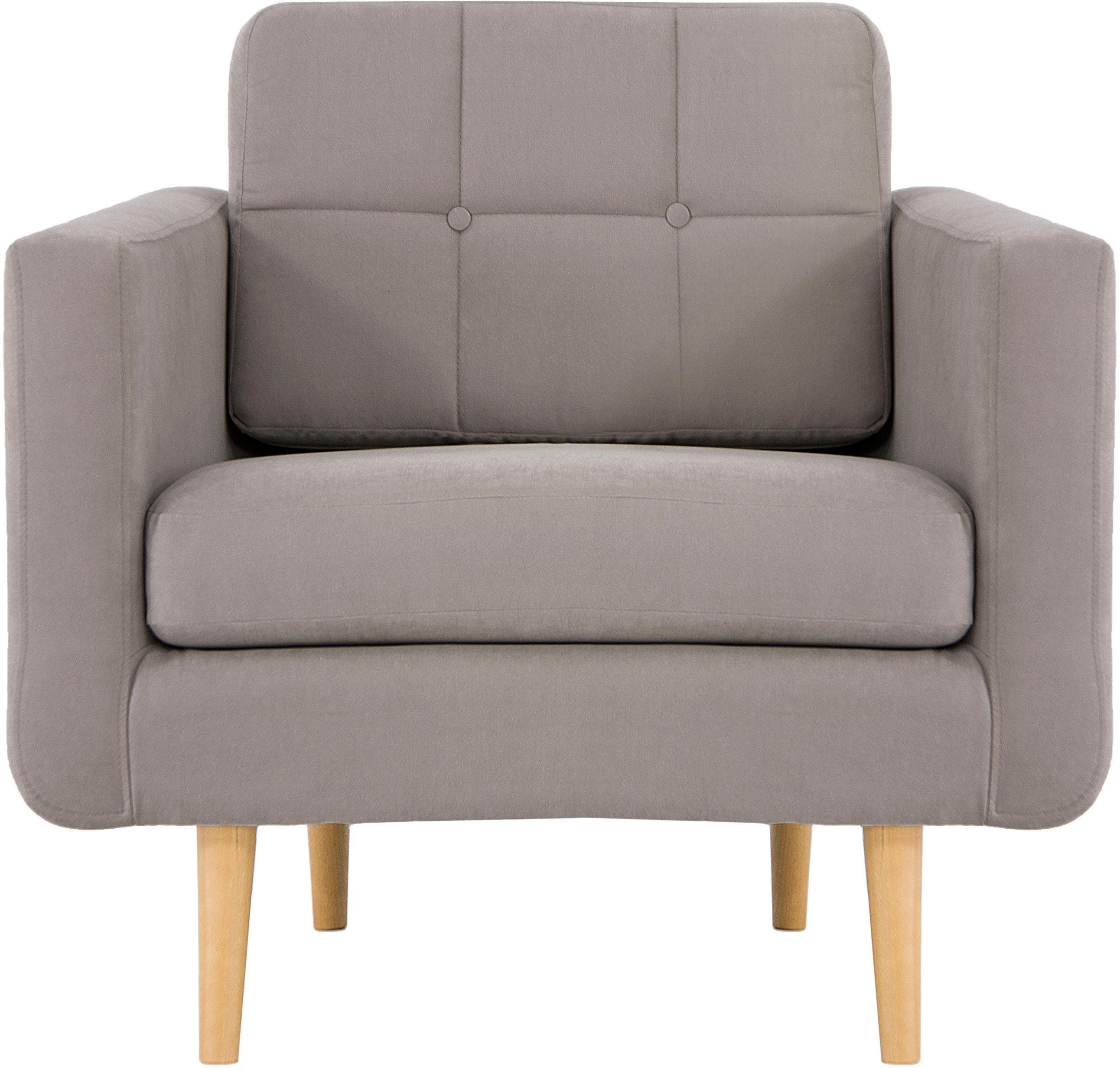 Home affaire Fauteuil Brest met capitonnage en stiksels achter, strak design