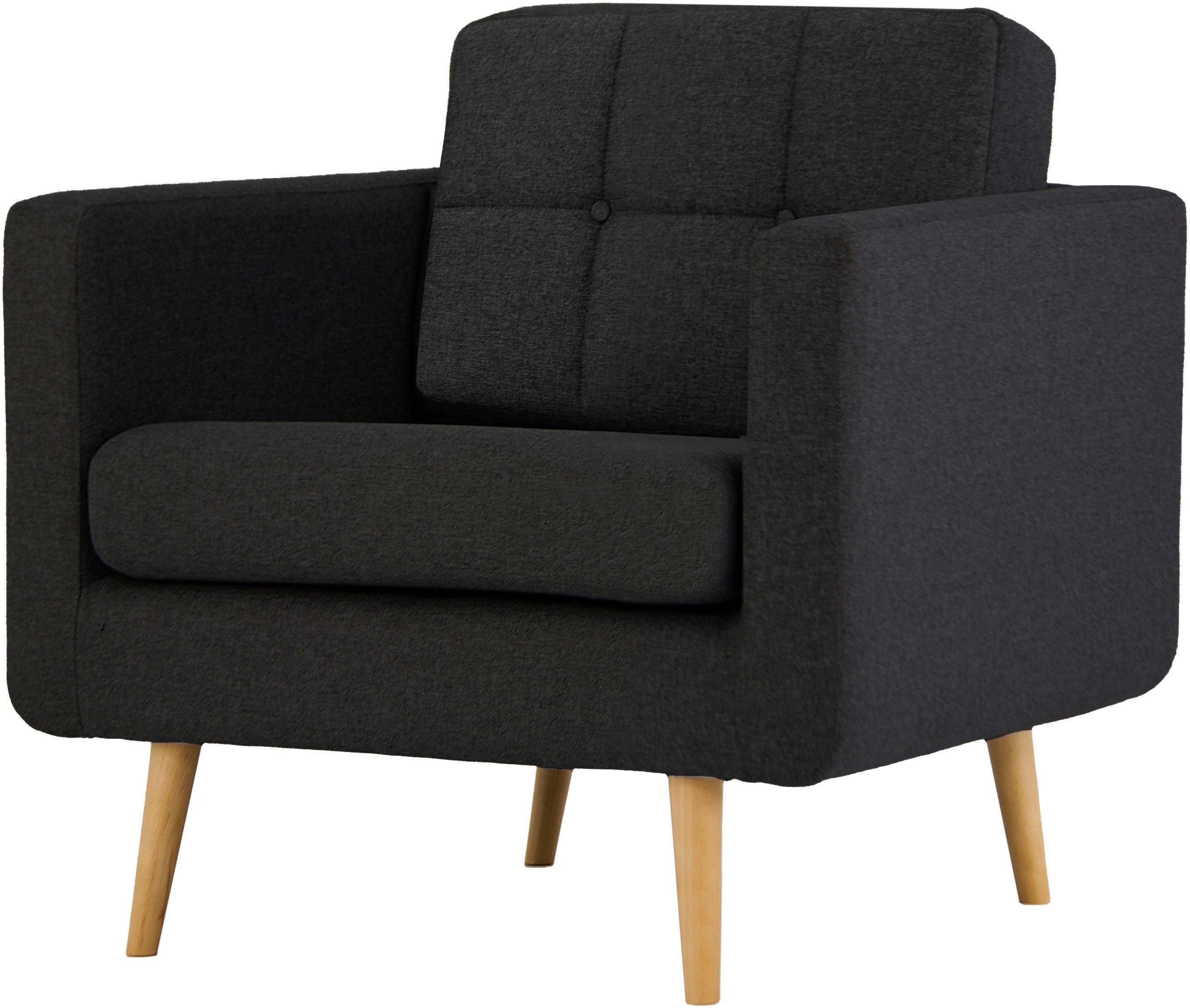 Home affaire Fauteuil Brest met capitonnage en stiksels achter, strak design