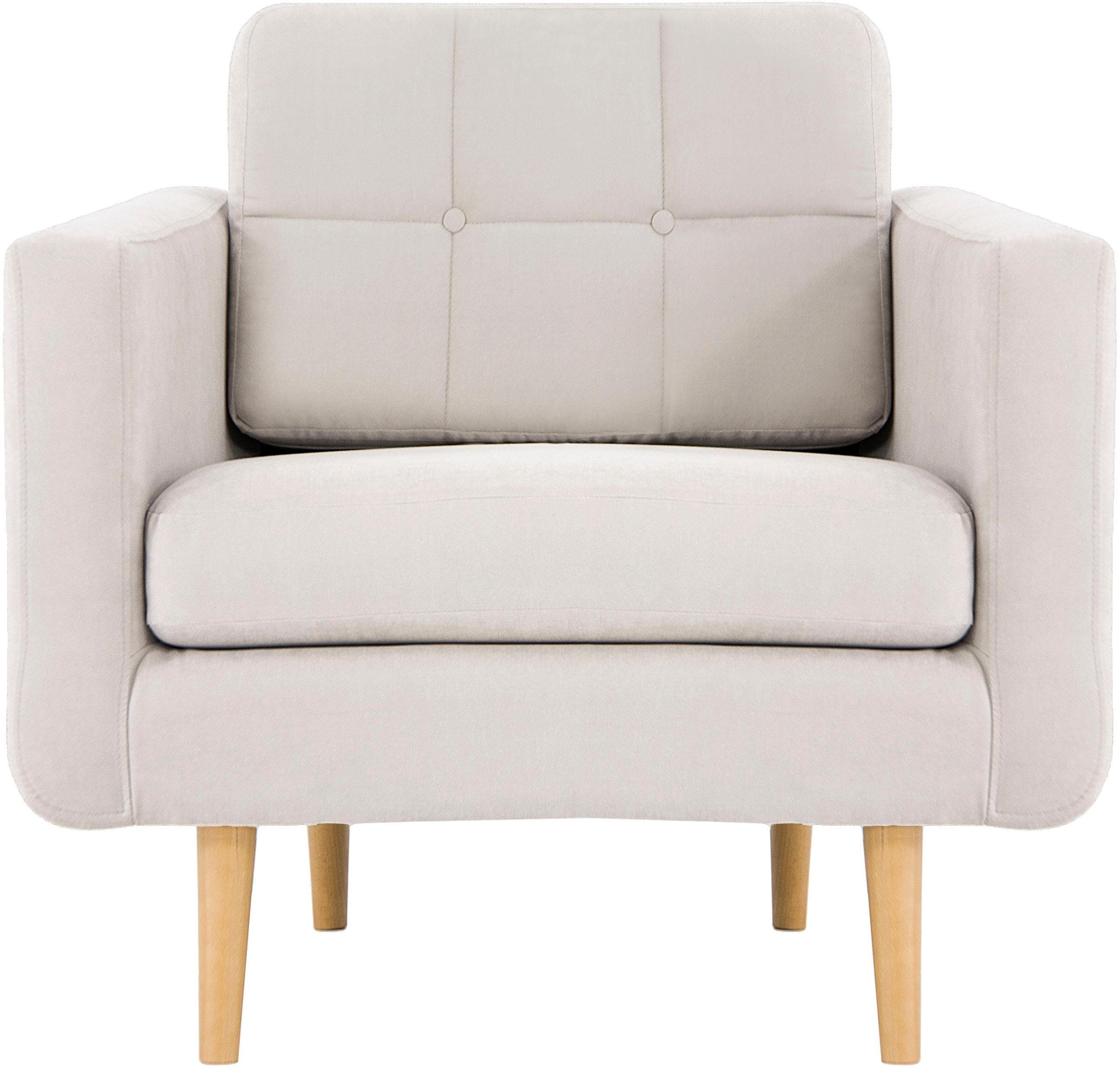 Home affaire Fauteuil Brest met capitonnage en stiksels achter, strak design