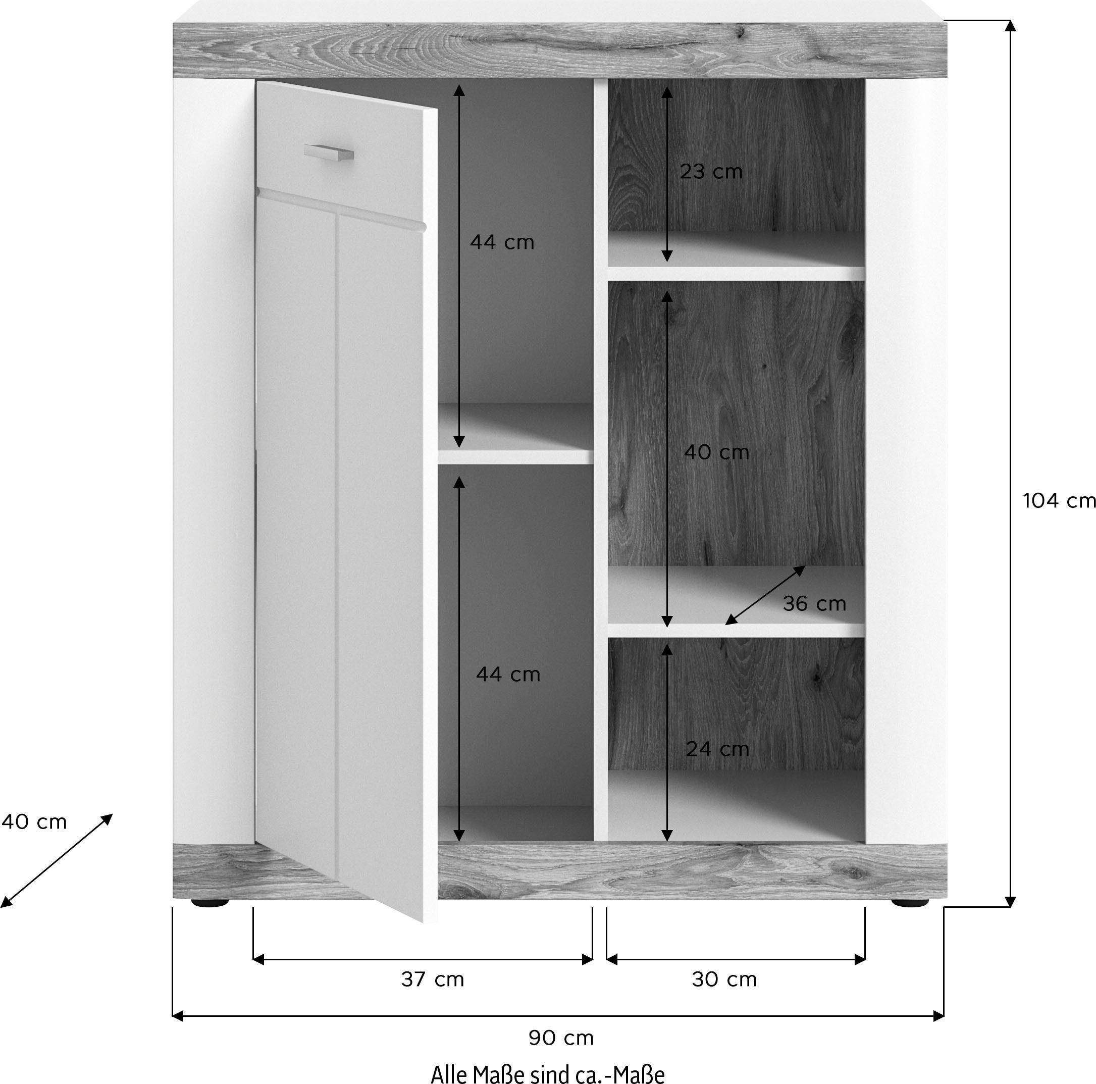 Home affaire Kast Landsby Breedte ca. 91 cm (1 stuk)