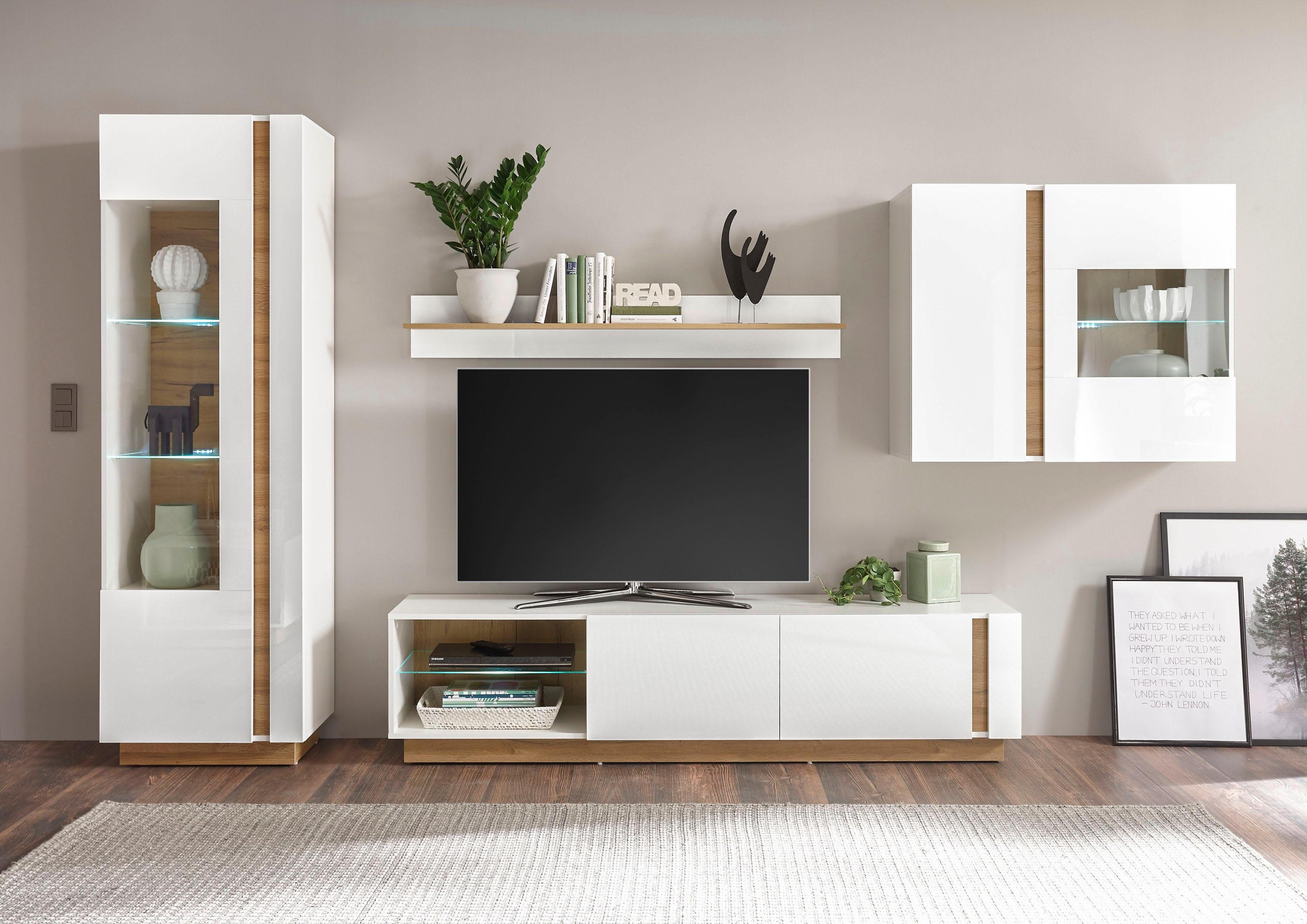 INOSIGN Wandmeubel CLAiR combi 23 (set, 4-delig) tv-wandmeubels wit