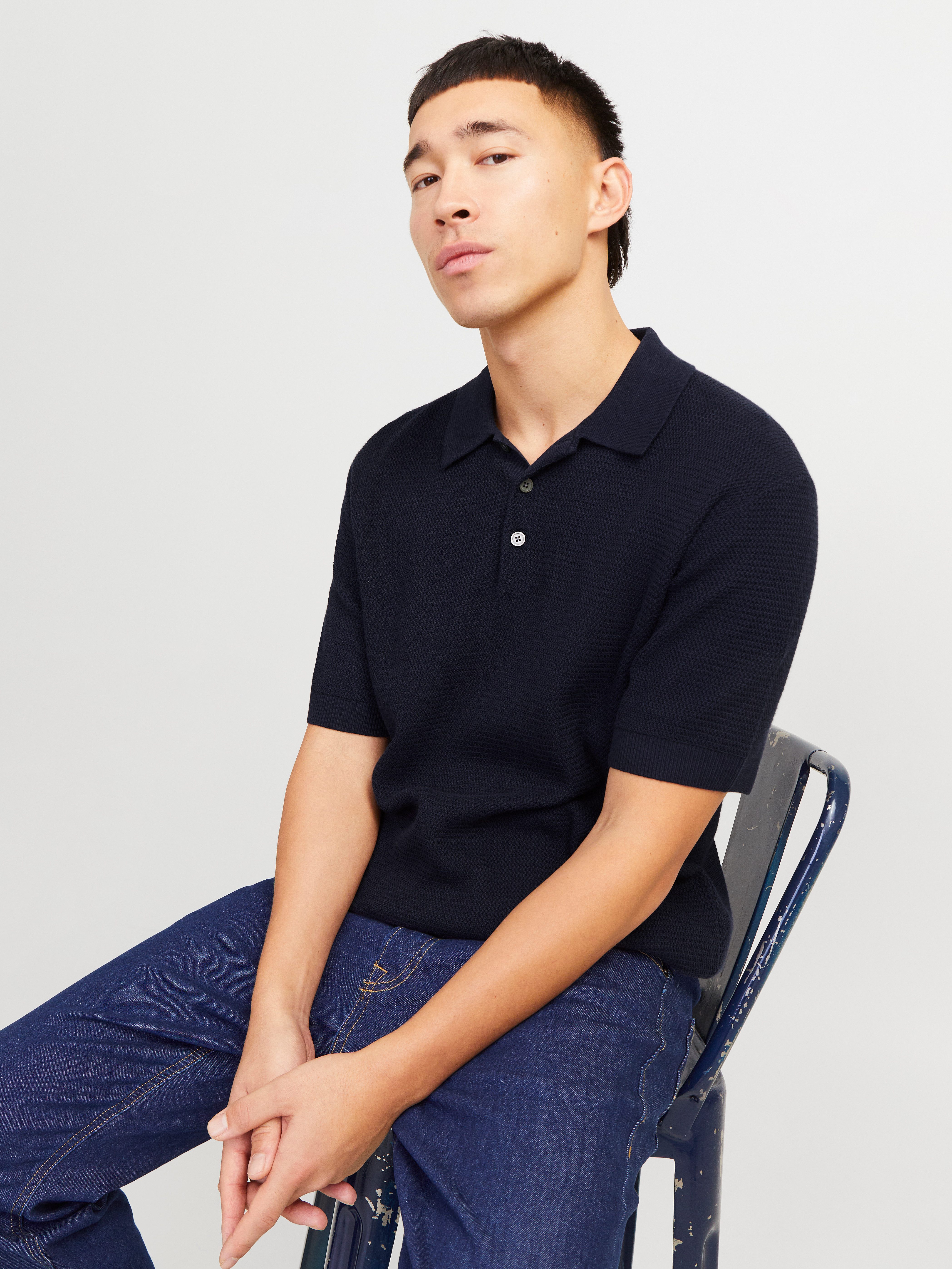 Jack & Jones Trui met polokraag JPRCCCOOPER KNIT POLO SS SN