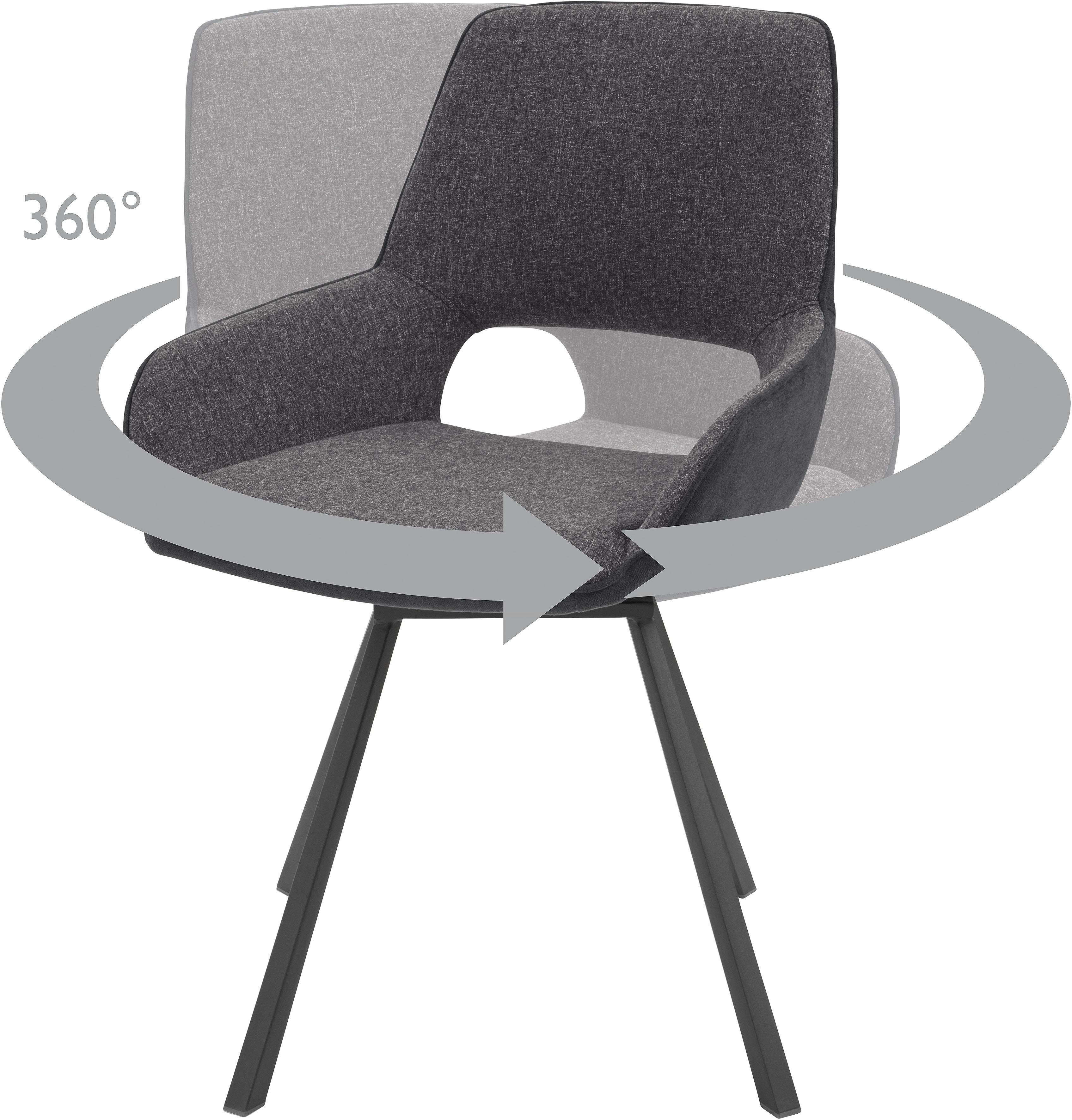 MCA furniture Stoel met 4 poten Parana Stoel belastbaar tot 120 kg (2 stuks)