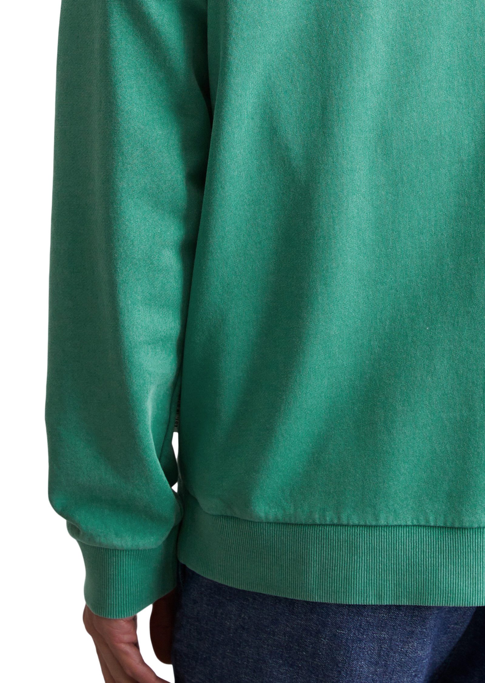 Marc O'Polo Sweatshirt Basic, met ribboorden, regular, lichte zomer-sweatstof