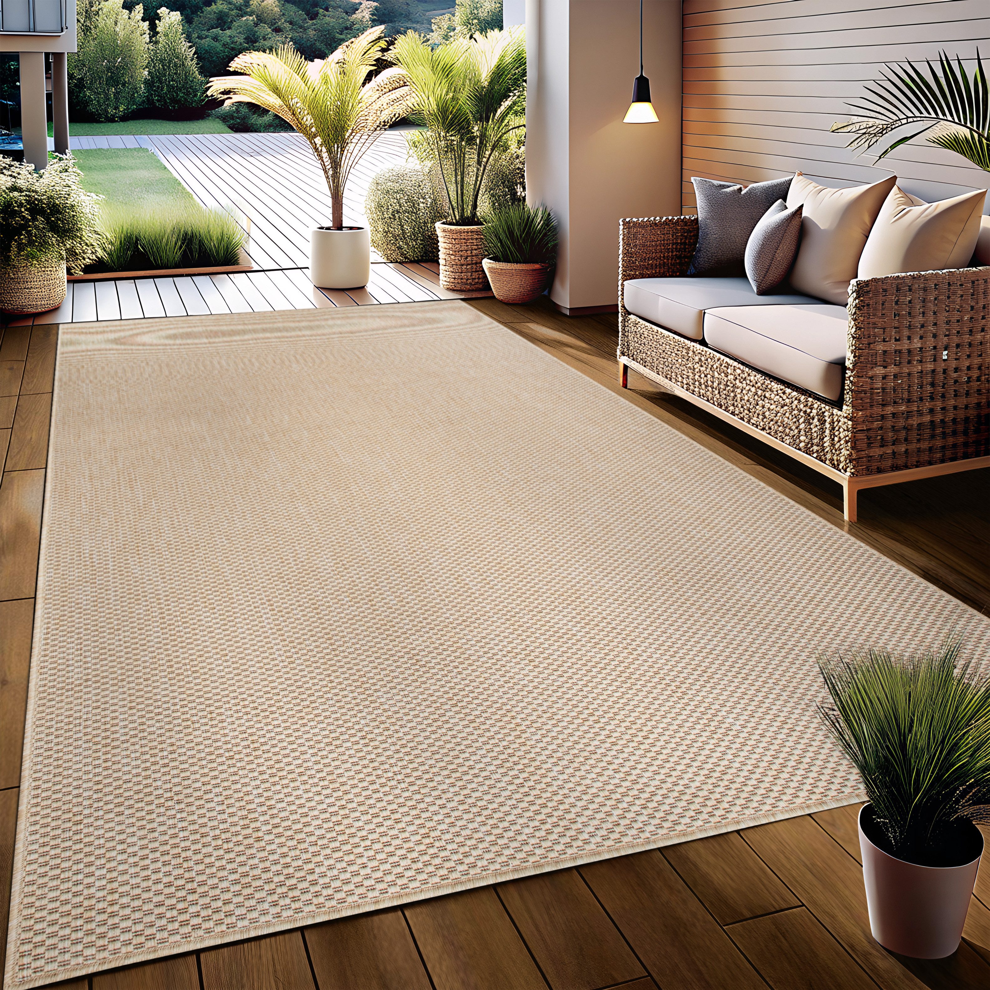 my home Vloerkleed Venetië is ook als loper verkrijgbaar Geschikt voor binnen en buiten, sisal-look, weerbestendig & uv-bestendig