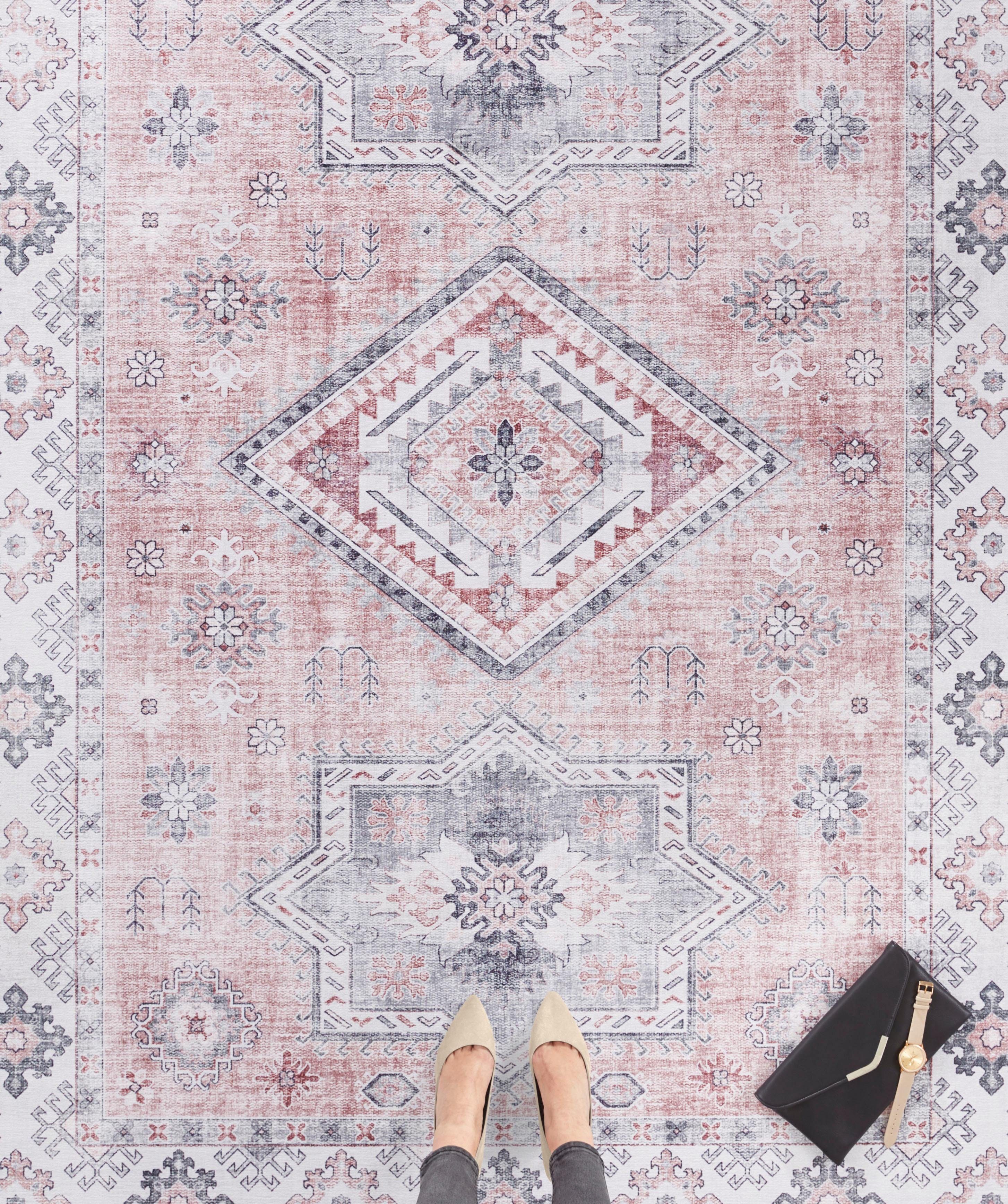 NORTHRUGS Vloerkleed Gratia Oosters, vintage, vlakweefsel, loper, woonkamer, slaapkamer