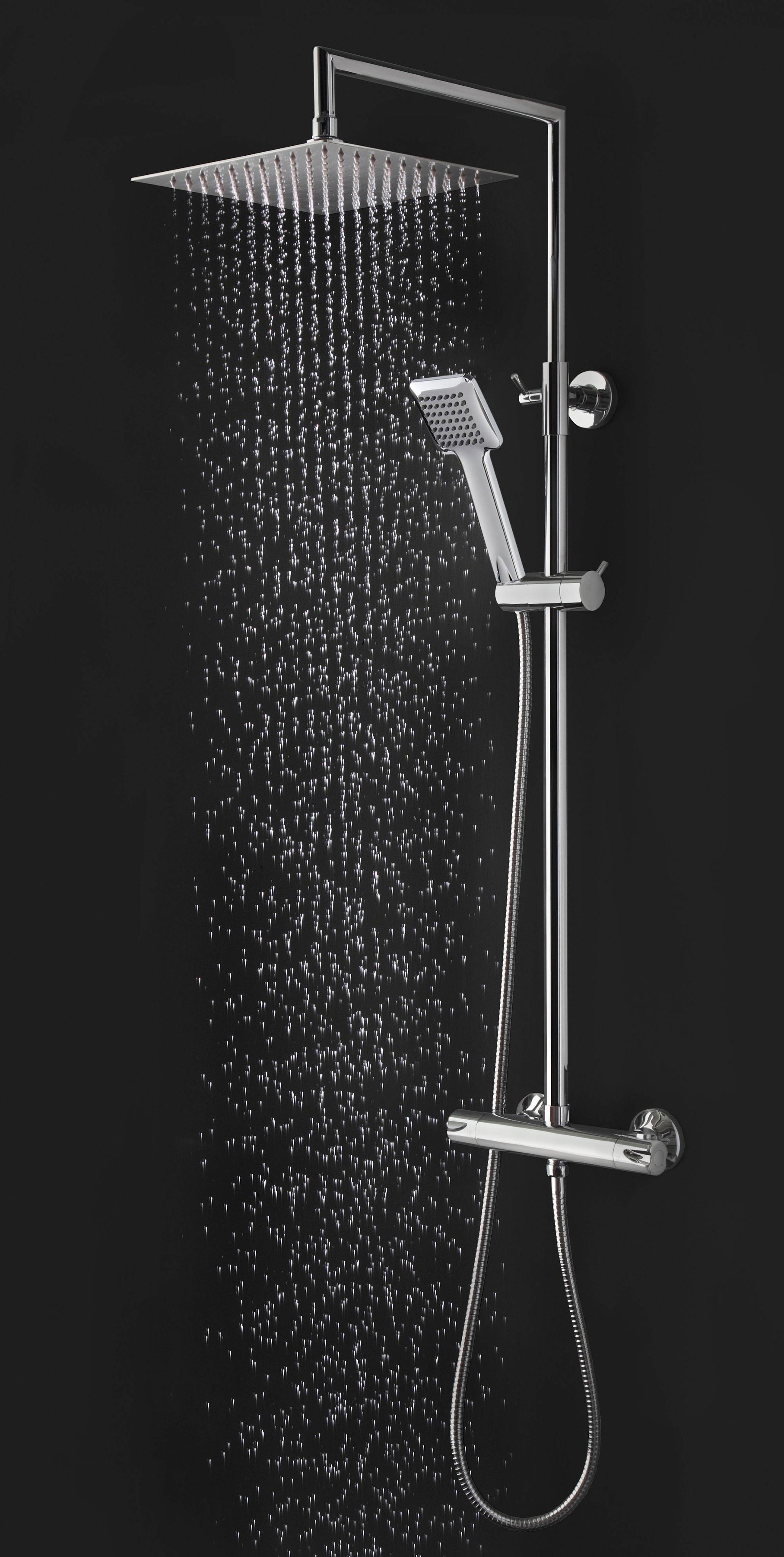 welltime Slang en handdouche Raindrop in hoogte verstelbare douchekop