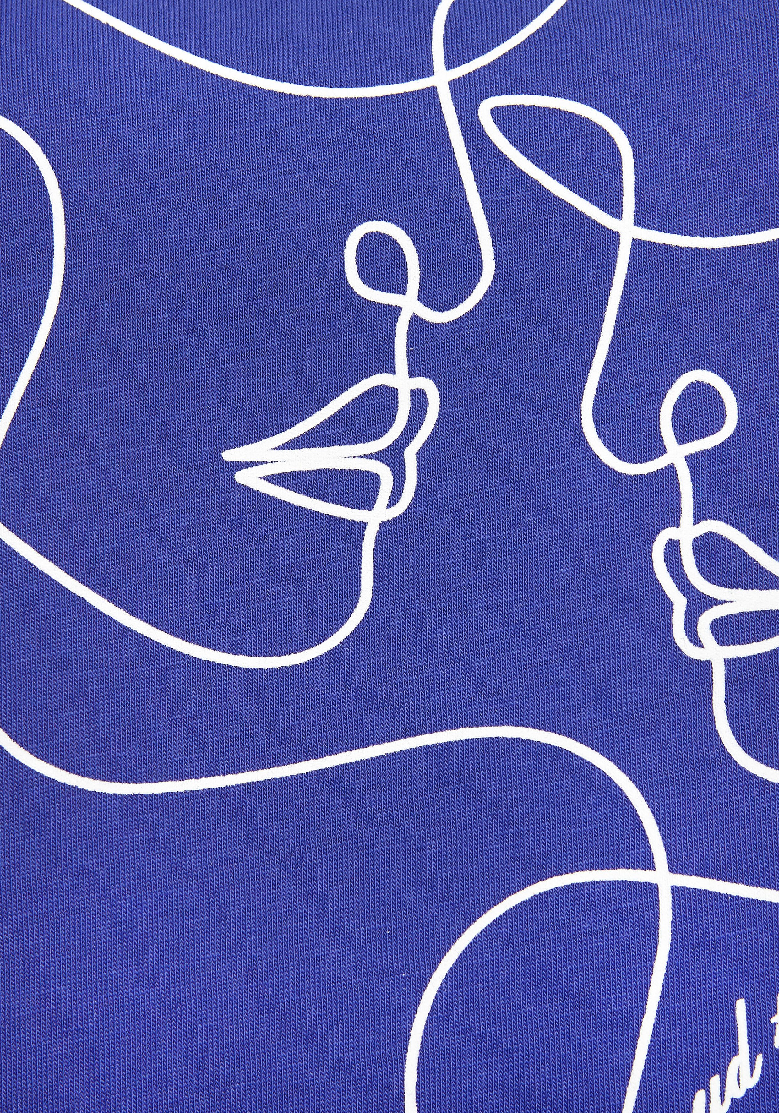 Lascana Shirt met korte mouwen met frontprint, t-shirt van katoen, printshirt, basic