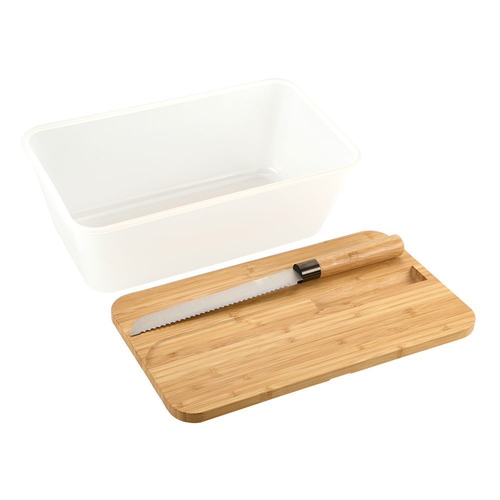 KESPER for kitchen & home Broodtrommel Brooddoos met mes incl. geïntegreerd broodmes (set, 3-delig)