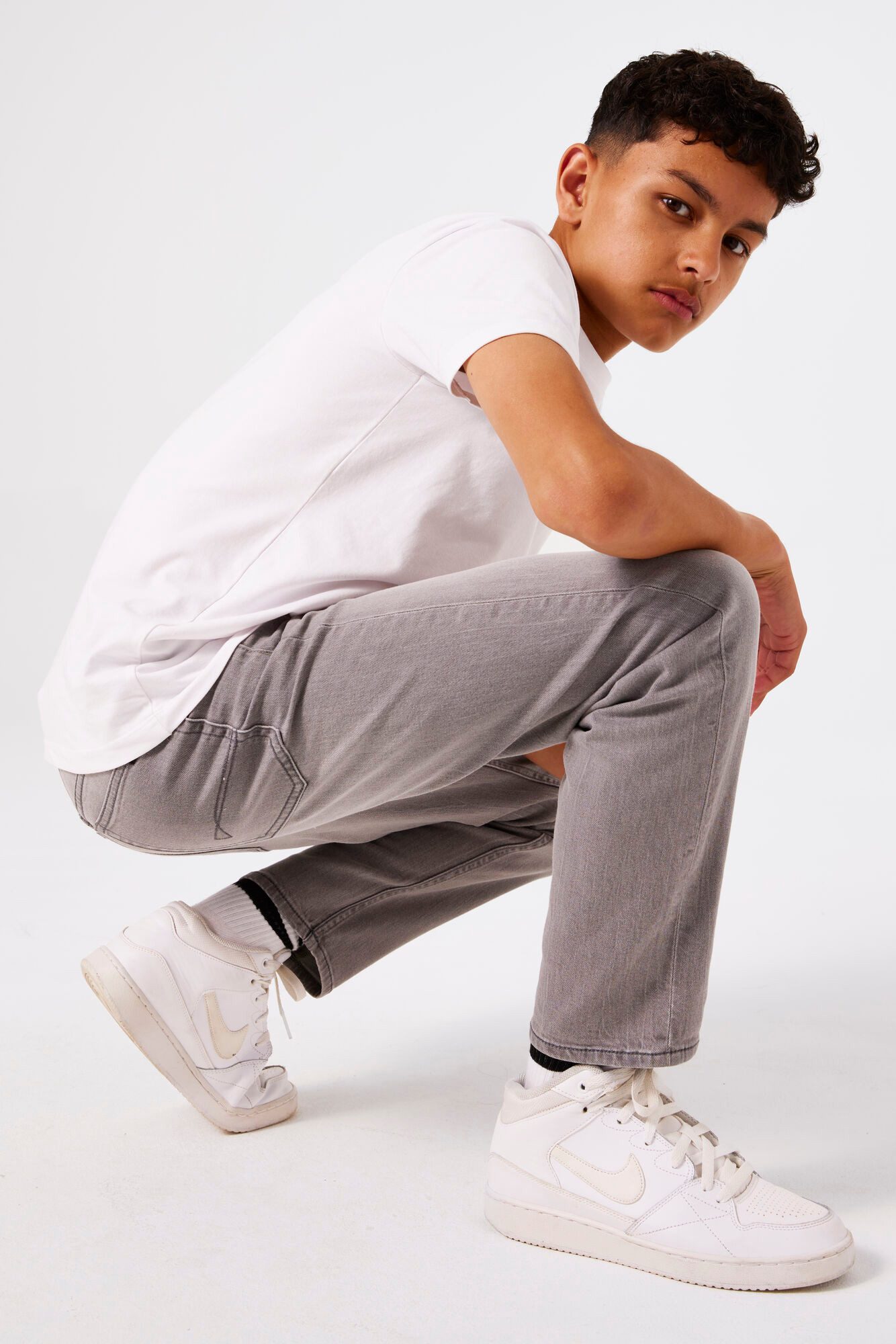 Garcia Dad-jeans Dalino voor jongens, met verwoeste effecten