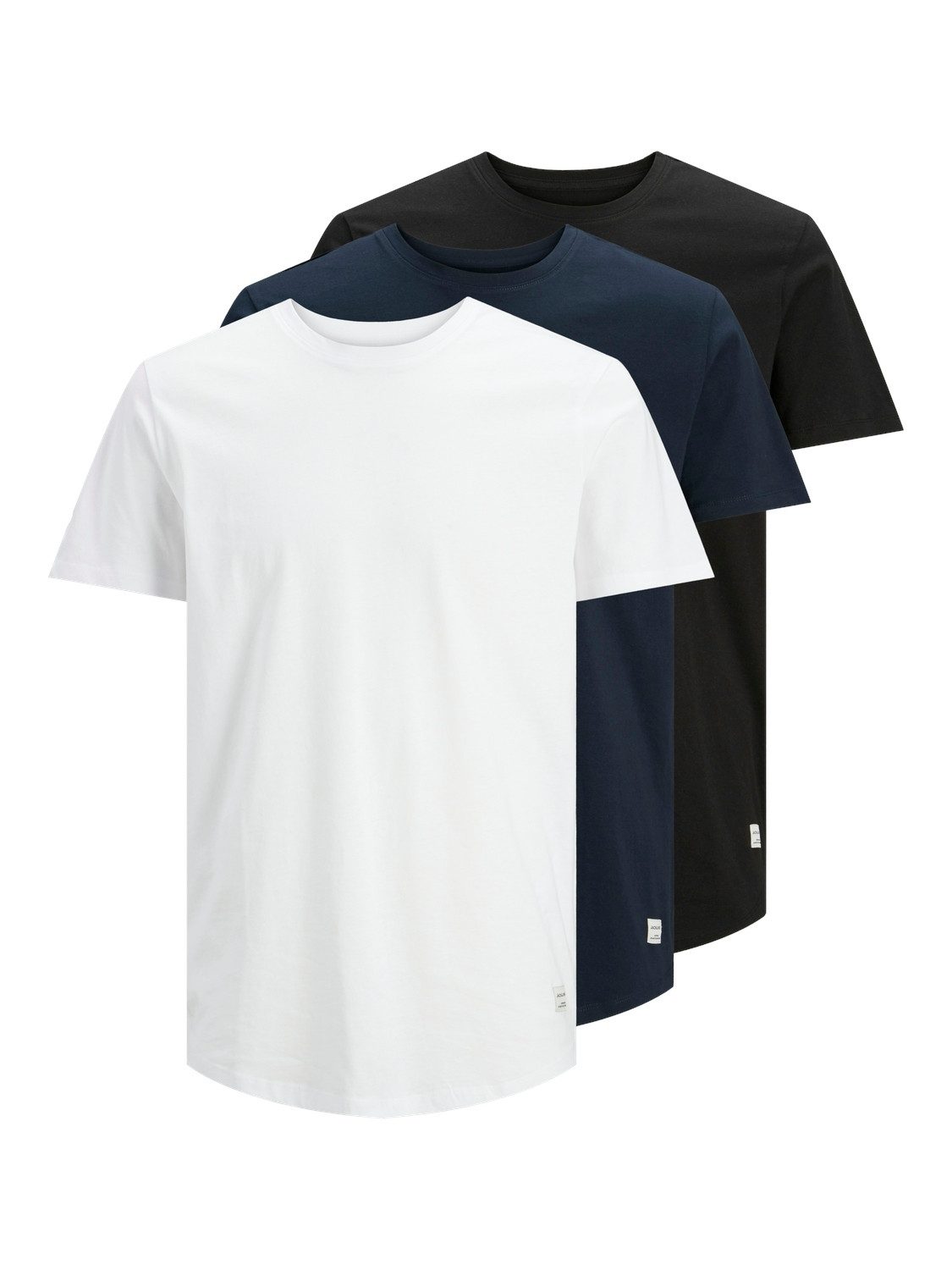 Jack & Jones Shirt met ronde hals JJENOA TEE SS CREW NECK 3PK MP NOOS (3-delig, Set van 3)