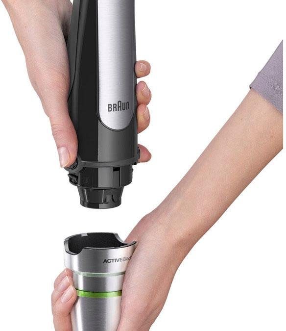 Braun Staafmixer MQ7025X MultiQuick 7 met garde, 350 ml hakmolen, 600 ml mengbeker