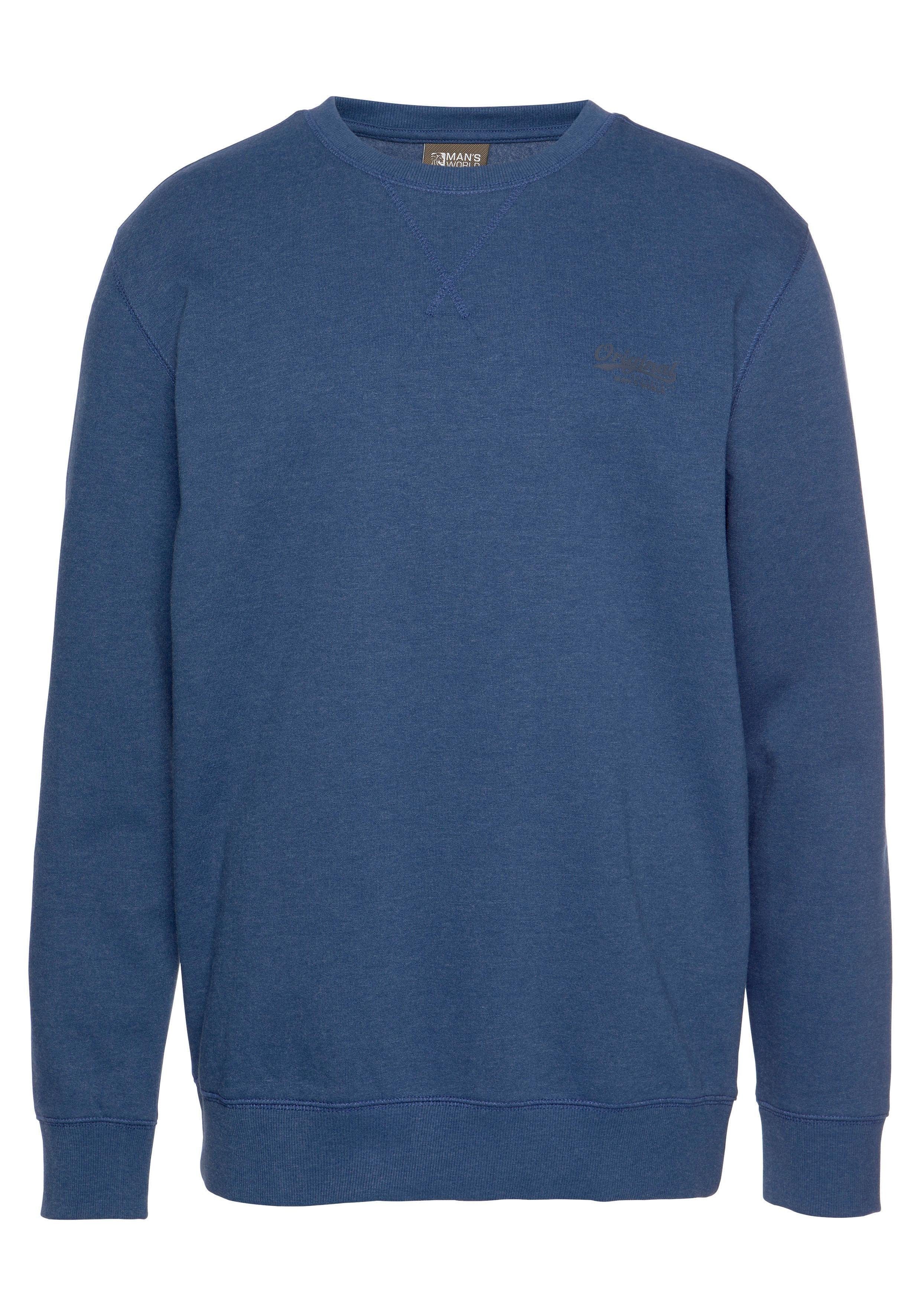 Man's World Sweatshirt Lange mouwen, basic-stijl, effen, ronde hals