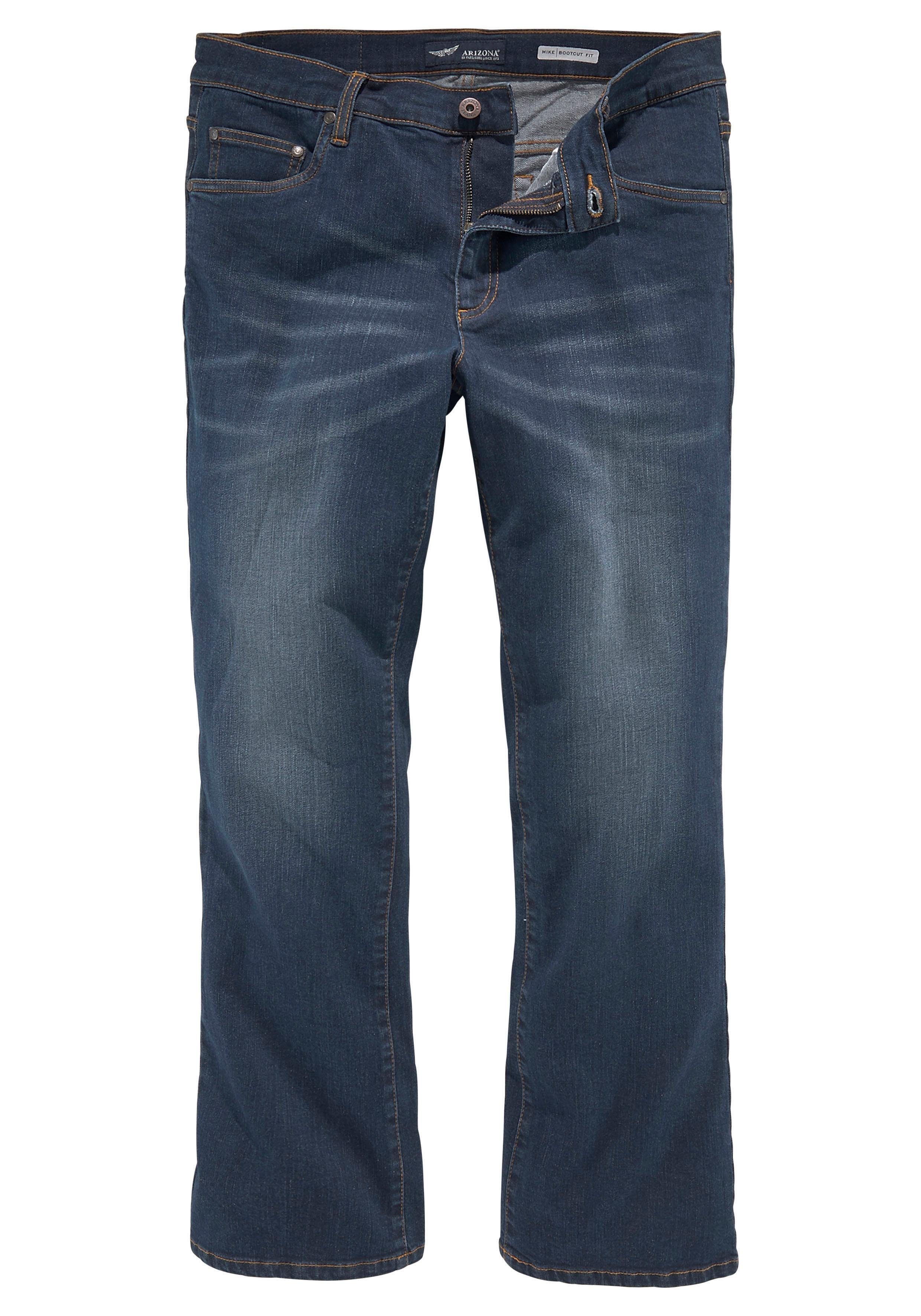 Arizona Bootcut jeans MIKE uitlopende broek, lage taillehoogte, stretchkwaliteit