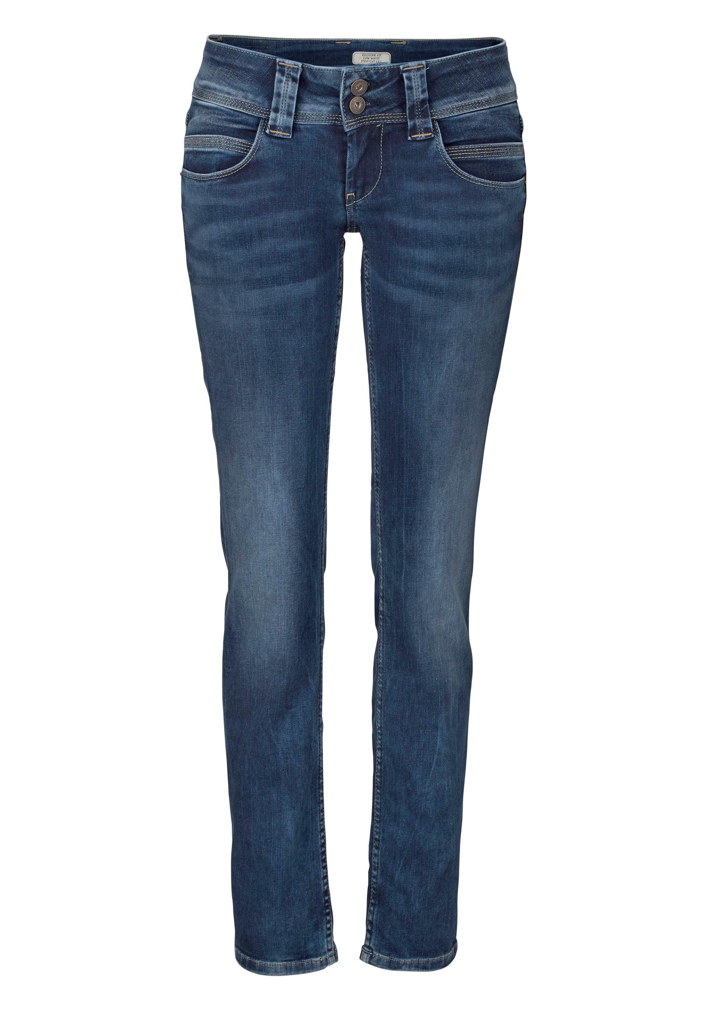 Pepe Jeans Straight jeans VENUS met badge