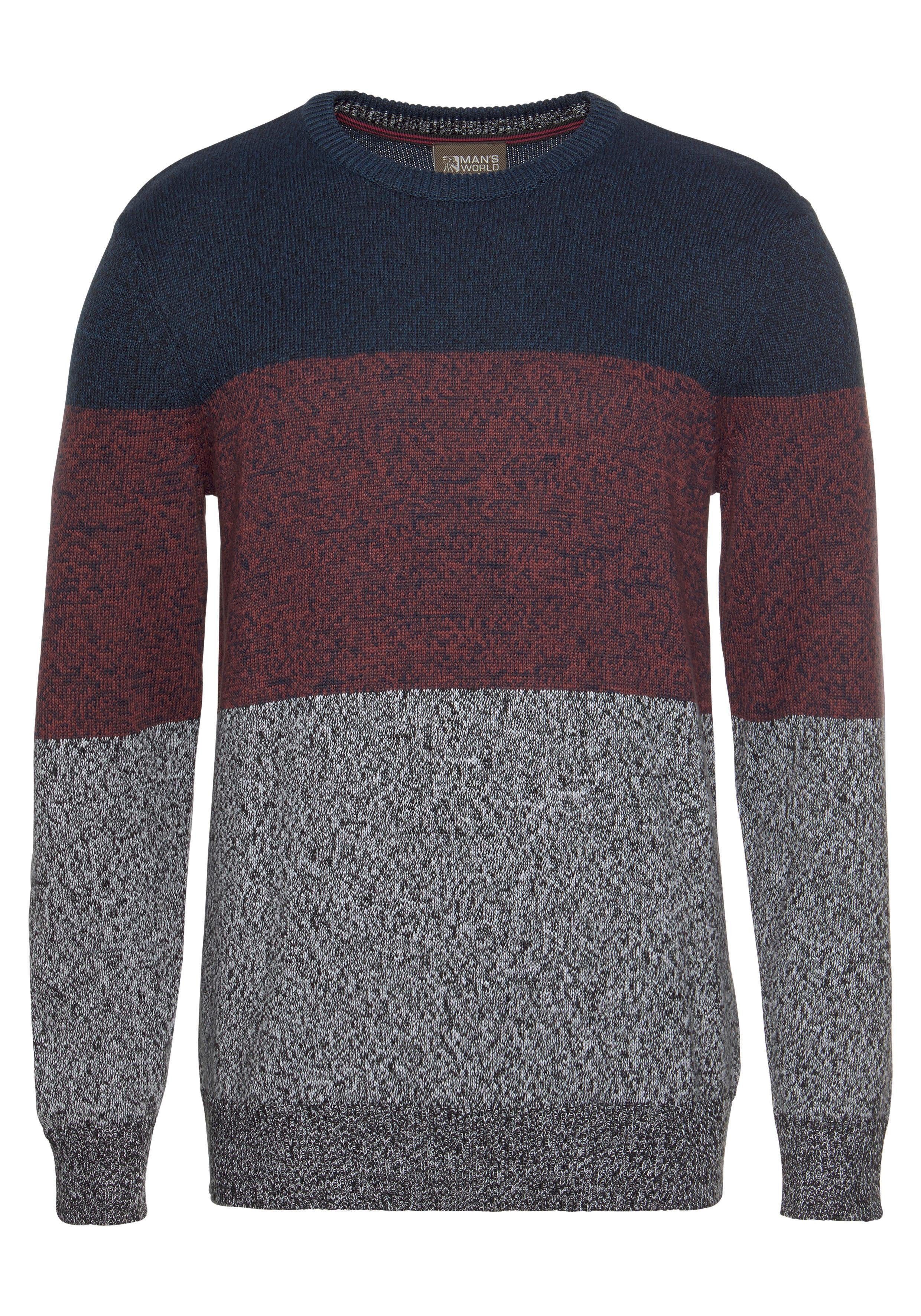 Man's World Trui met ronde hals Tot maat 5 XL