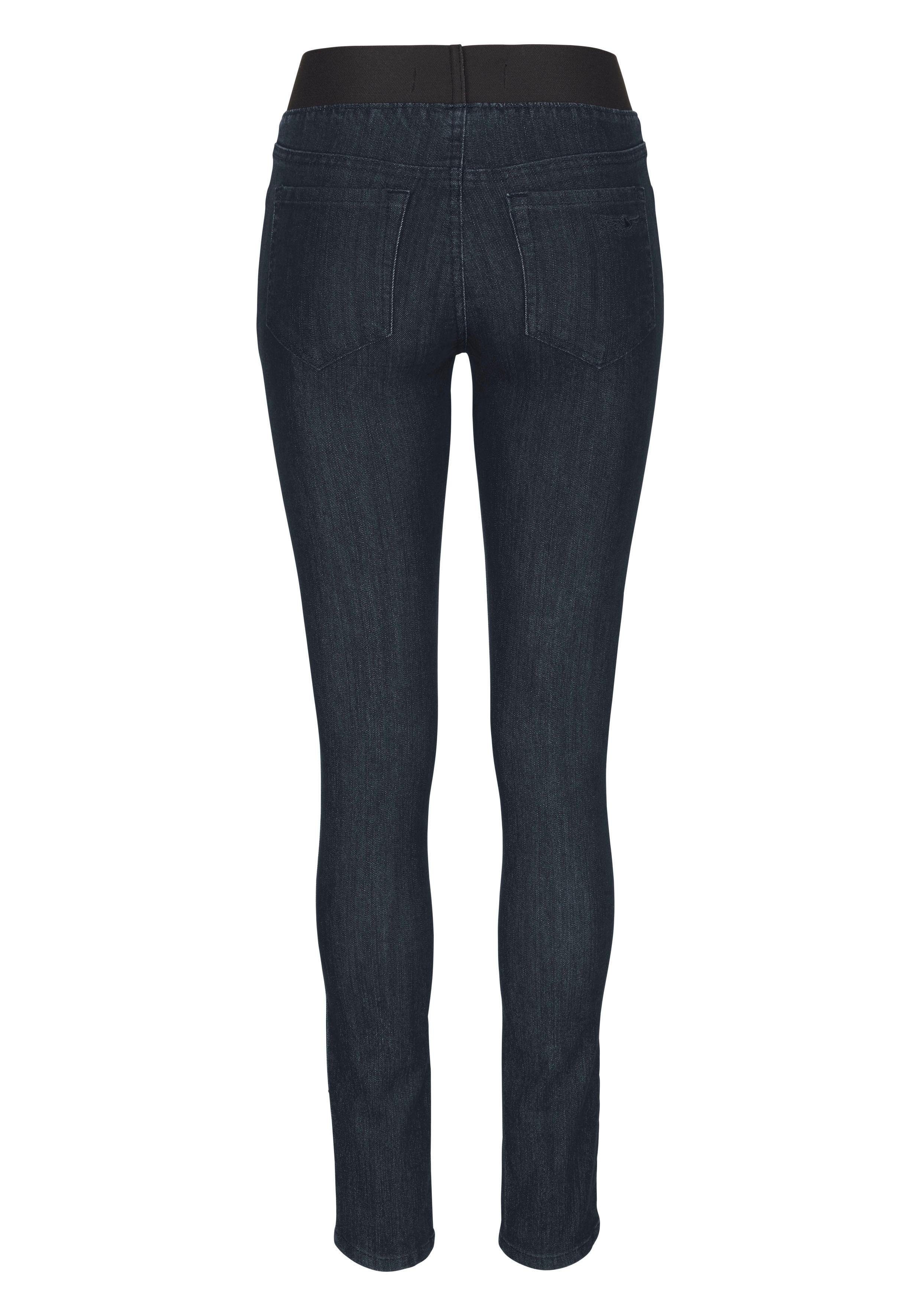 Arizona Skinny fit jeans extra-strakke snit, comfortabele taille, used-look-wassing