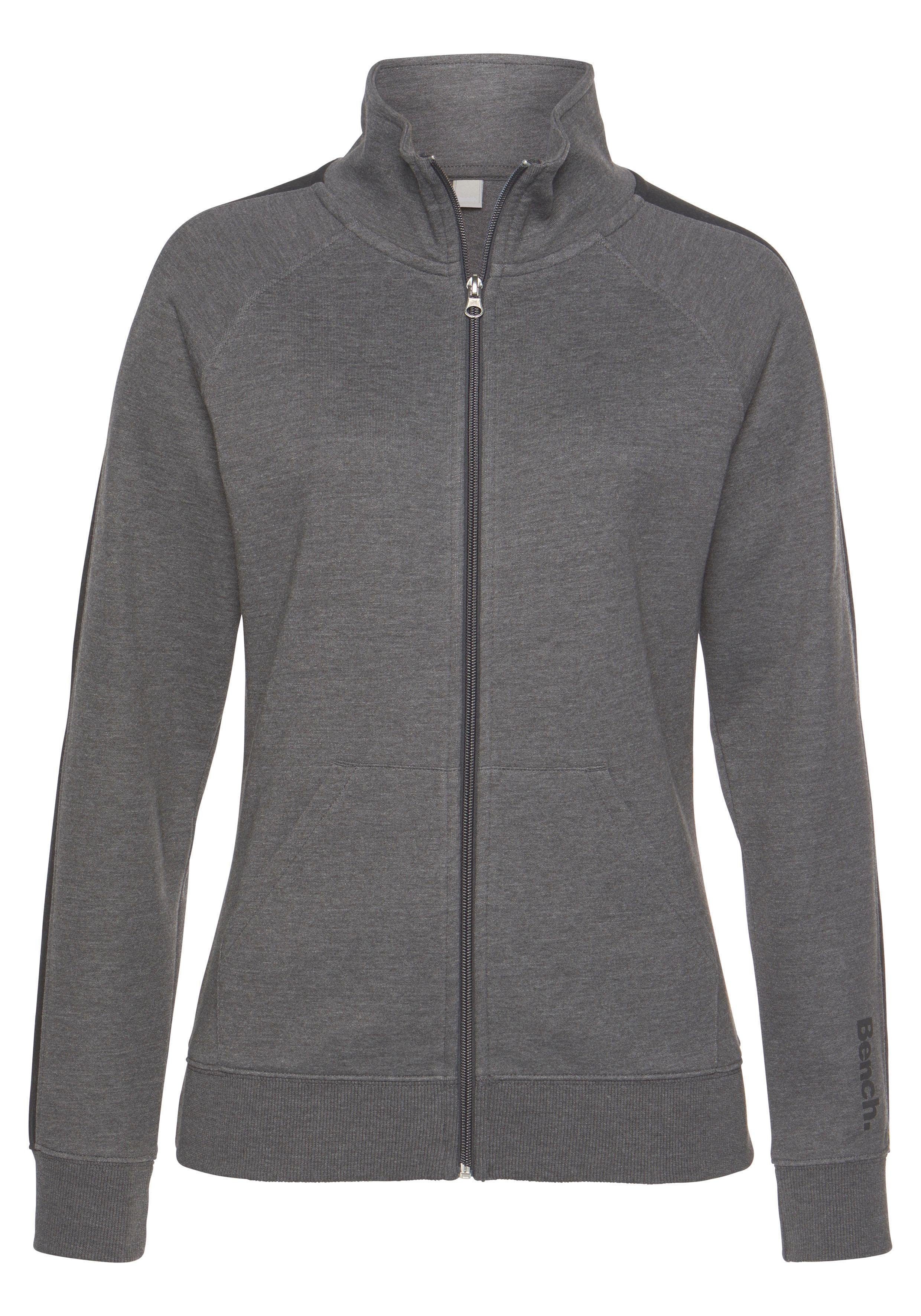 Bench. Loungewear Sweatvest met zijstrepen en staande kraag, loungepak