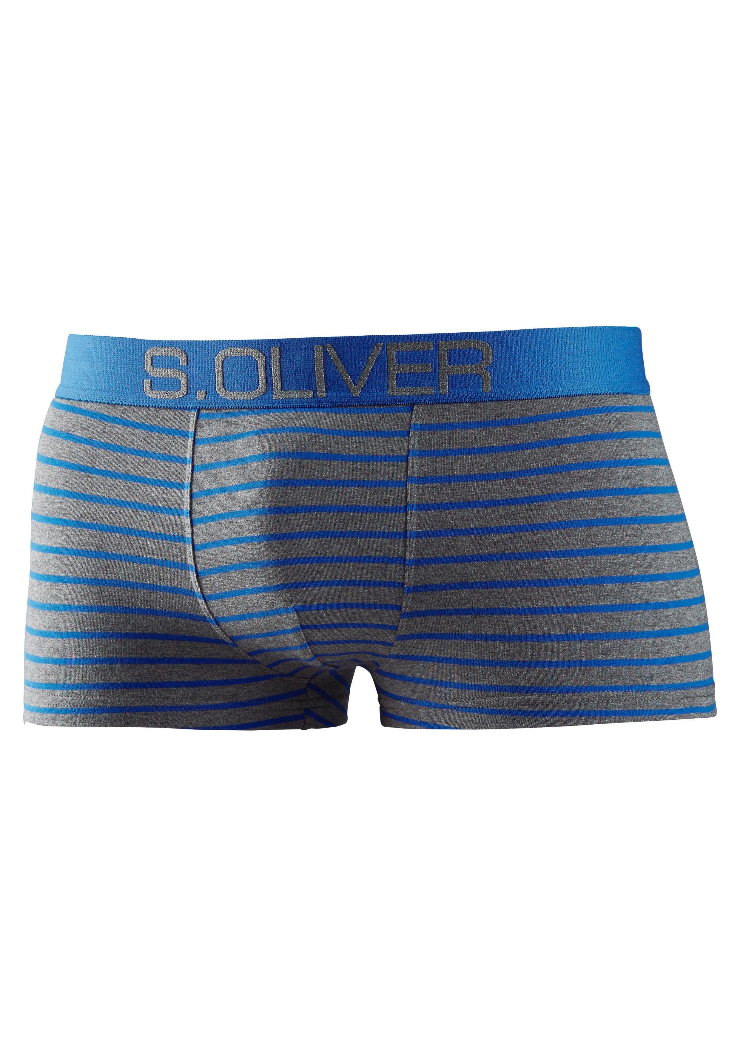 s.Oliver RED LABEL Beachwear Hipster strak zittende boxershorts voor heren van katoenmix (set, 4 stuks)