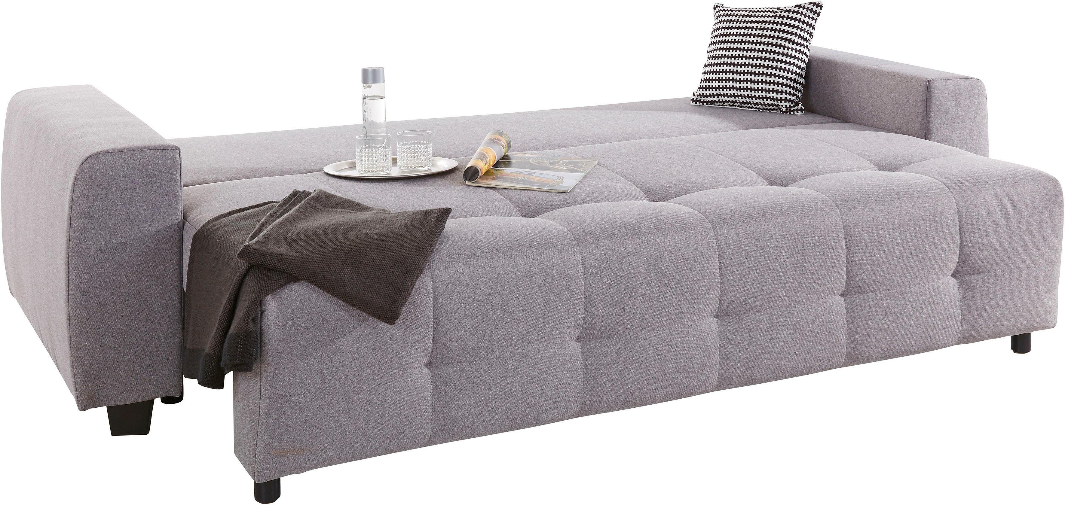 COLLECTION AB Slaapbank Bella met slaapfunctie en bedkist, inclusief losse rug- en sierkussens