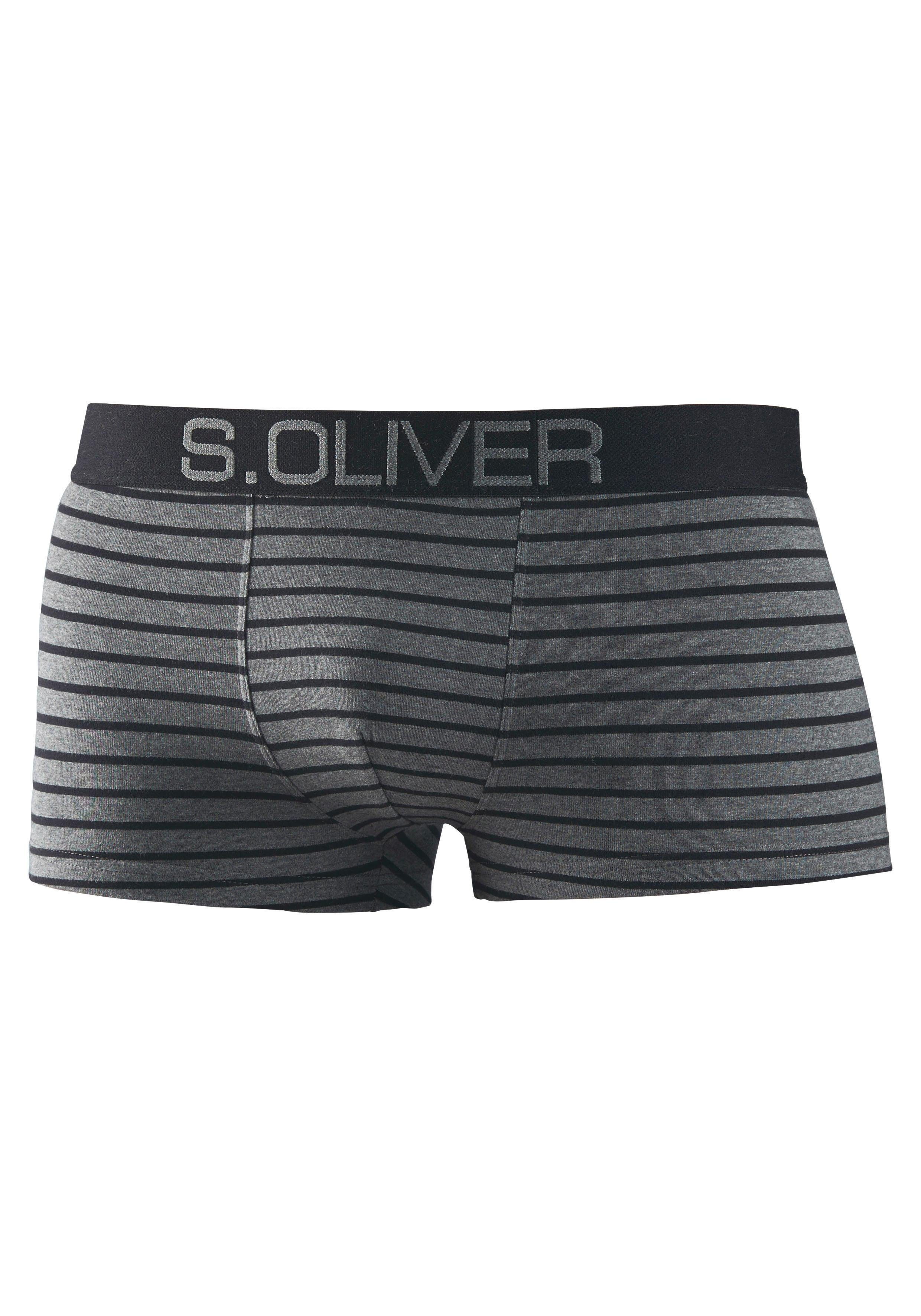 s.Oliver RED LABEL Beachwear Hipster strak zittende boxershorts voor heren van katoenmix (set, 4 stuks)