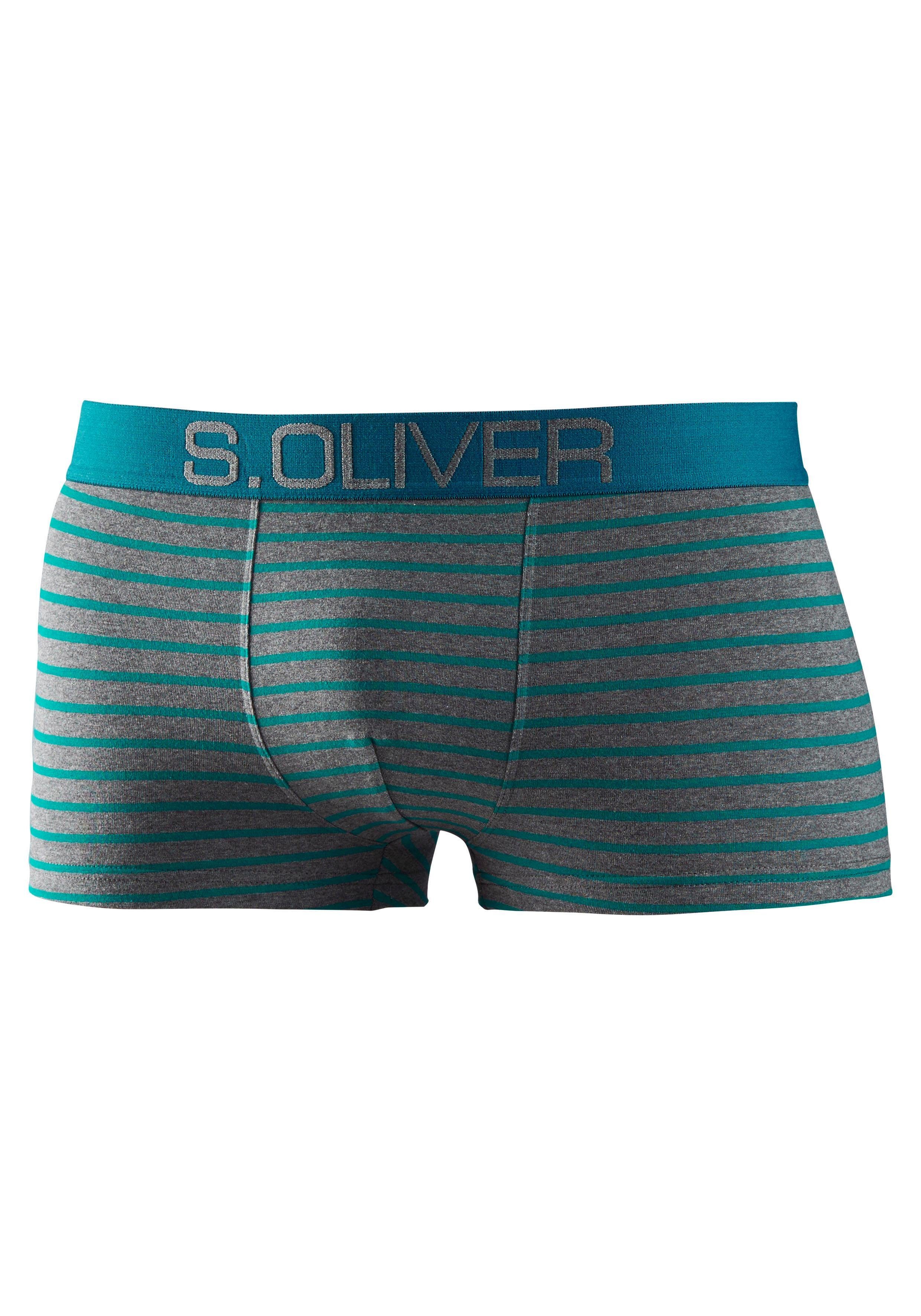 s.Oliver RED LABEL Beachwear Hipster strak zittende boxershorts voor heren van katoenmix (set, 4 stuks)