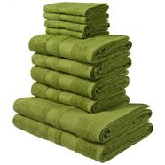 my home handdoekenset vanessa met gescheiden rand (set, 10-delig) groen