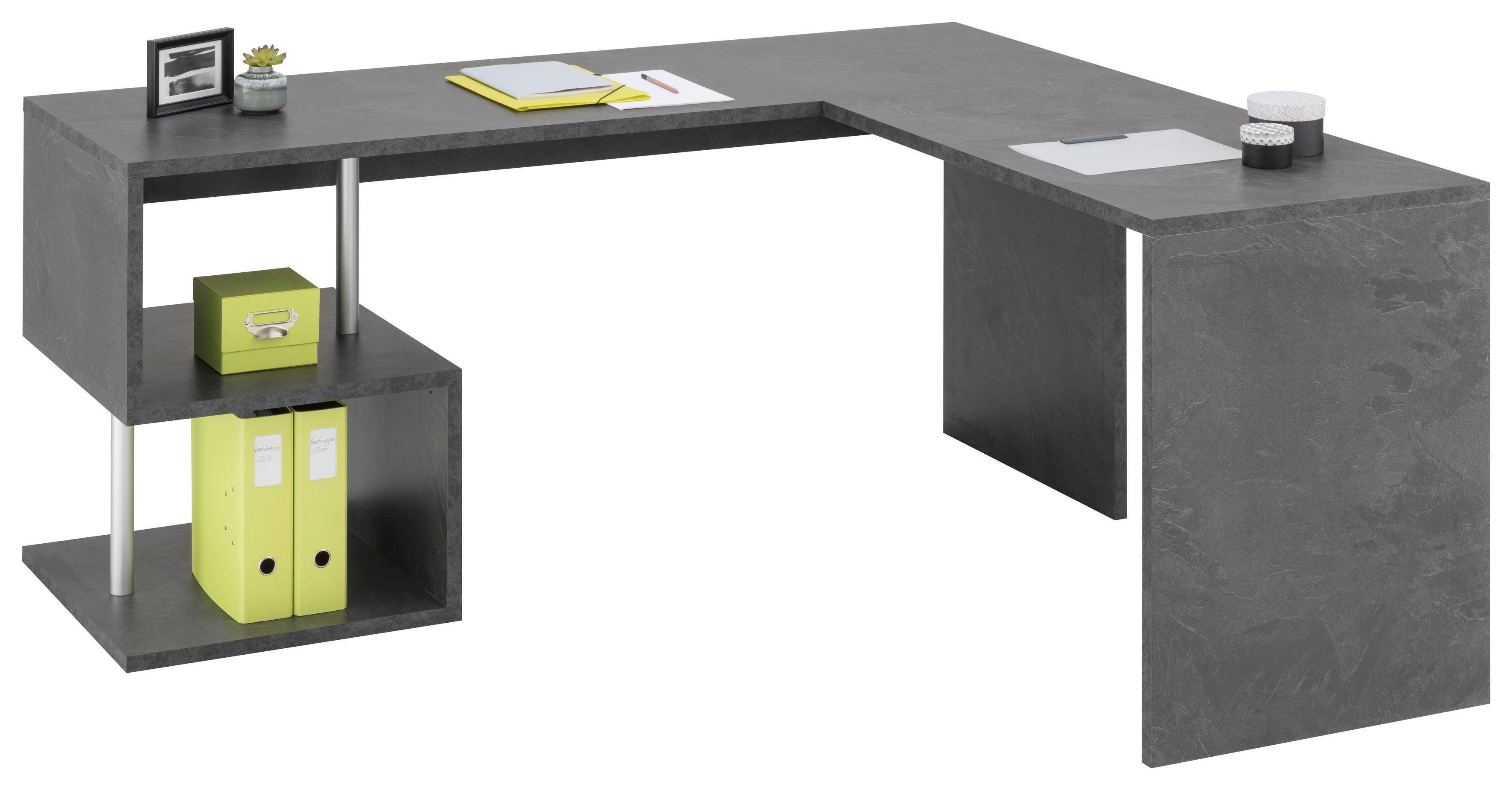 INOSIGN Hoekbureau Esse, Bureau in modern design met of zonder monitorsteun breedte 180/160 cm, made in italy