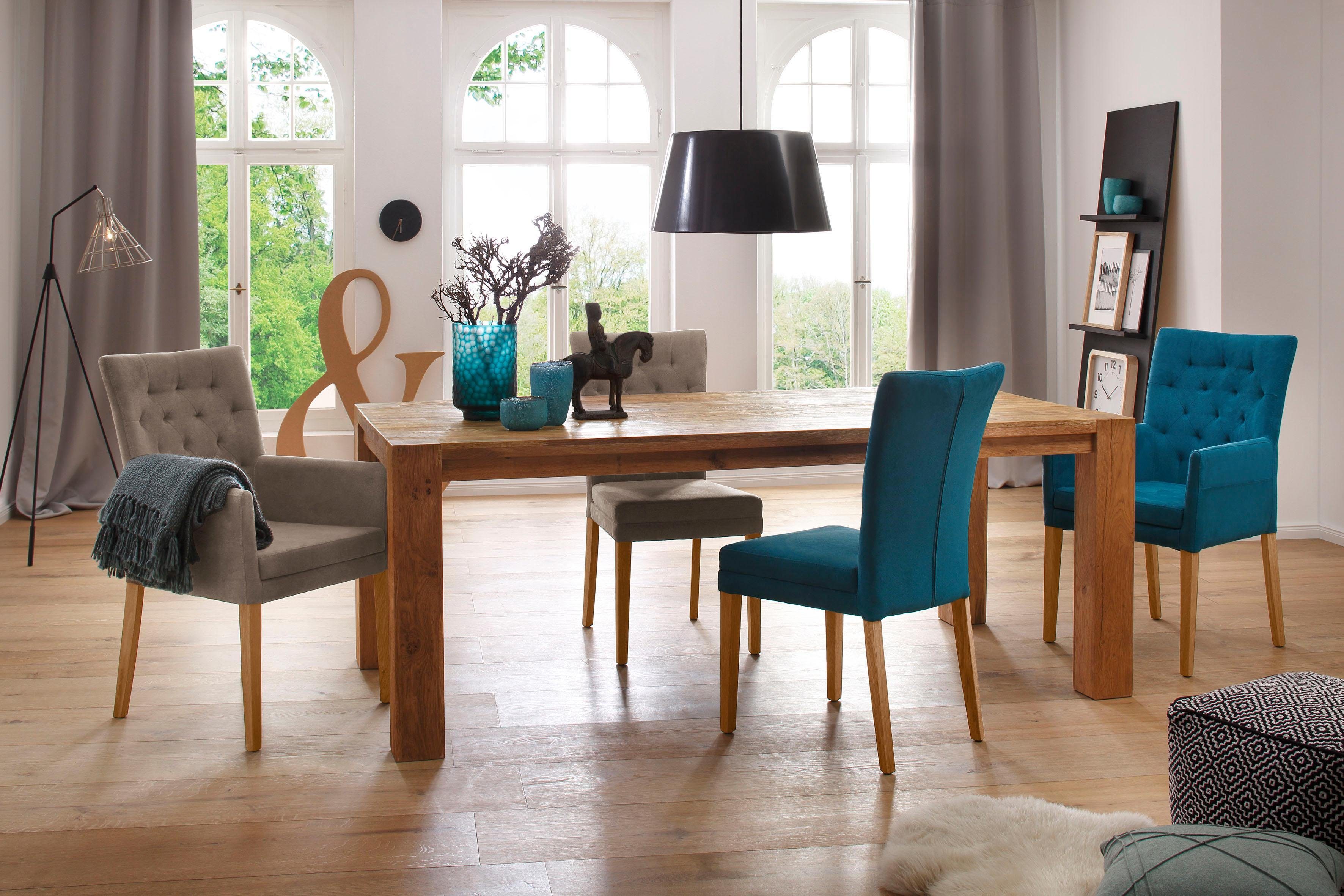 Home affaire Eetkamerstoel Colorado BESTSELLER Polsterstoel Poten in eiken of noten. In set van 2, 4 of 6