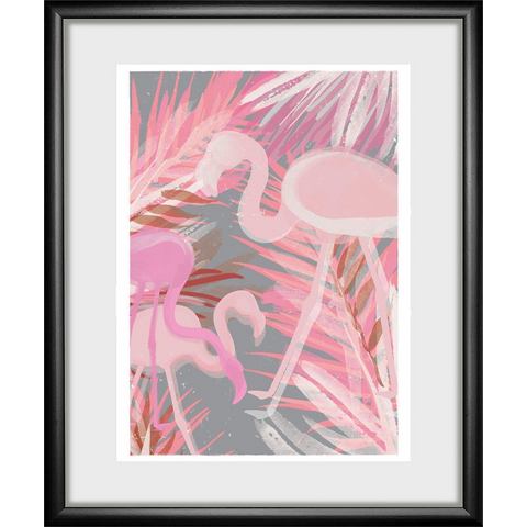 Poster in lijst Flamingo 30x40 cm