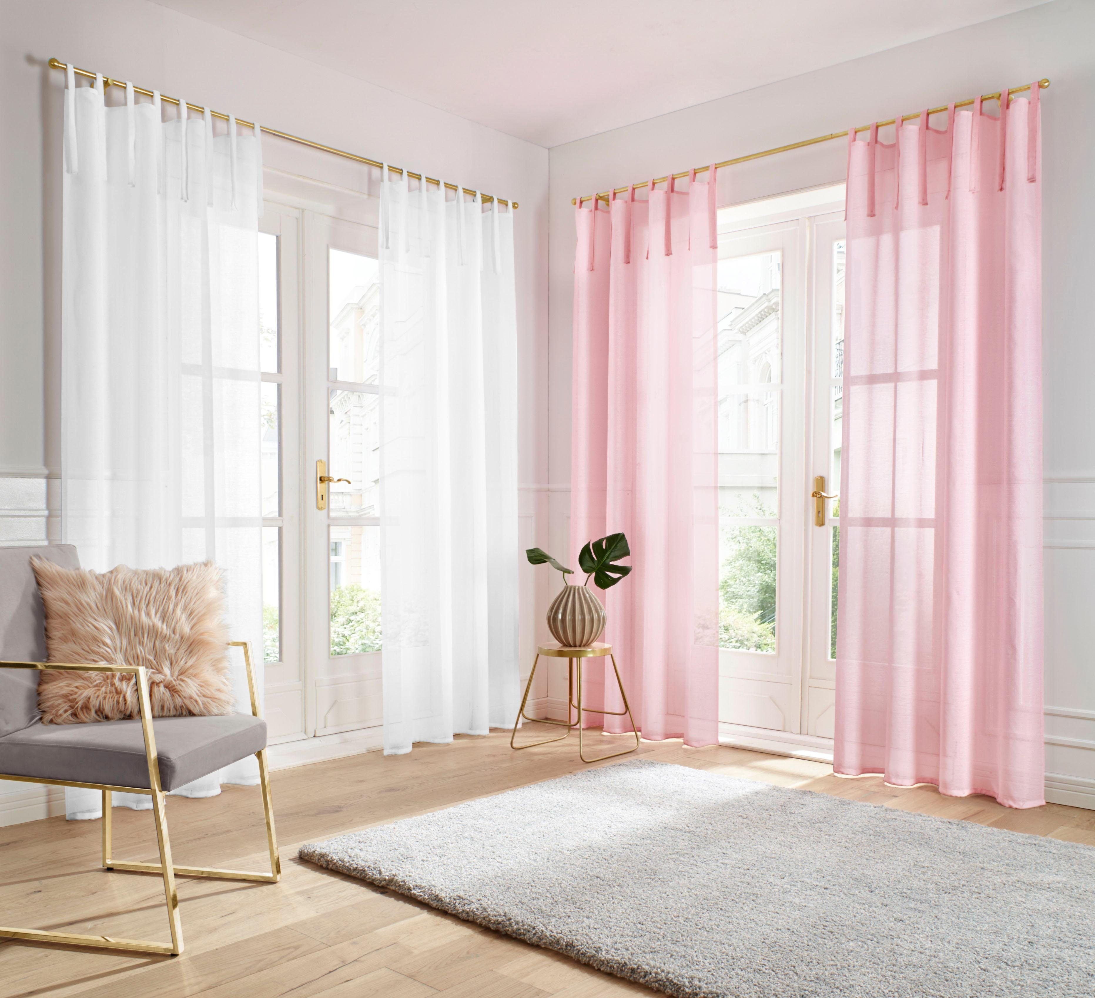 Guido Maria Kretschmer Home&Living Gordijn Tender Linnen look met structuur, monochroom, bestseller (1 stuk)
