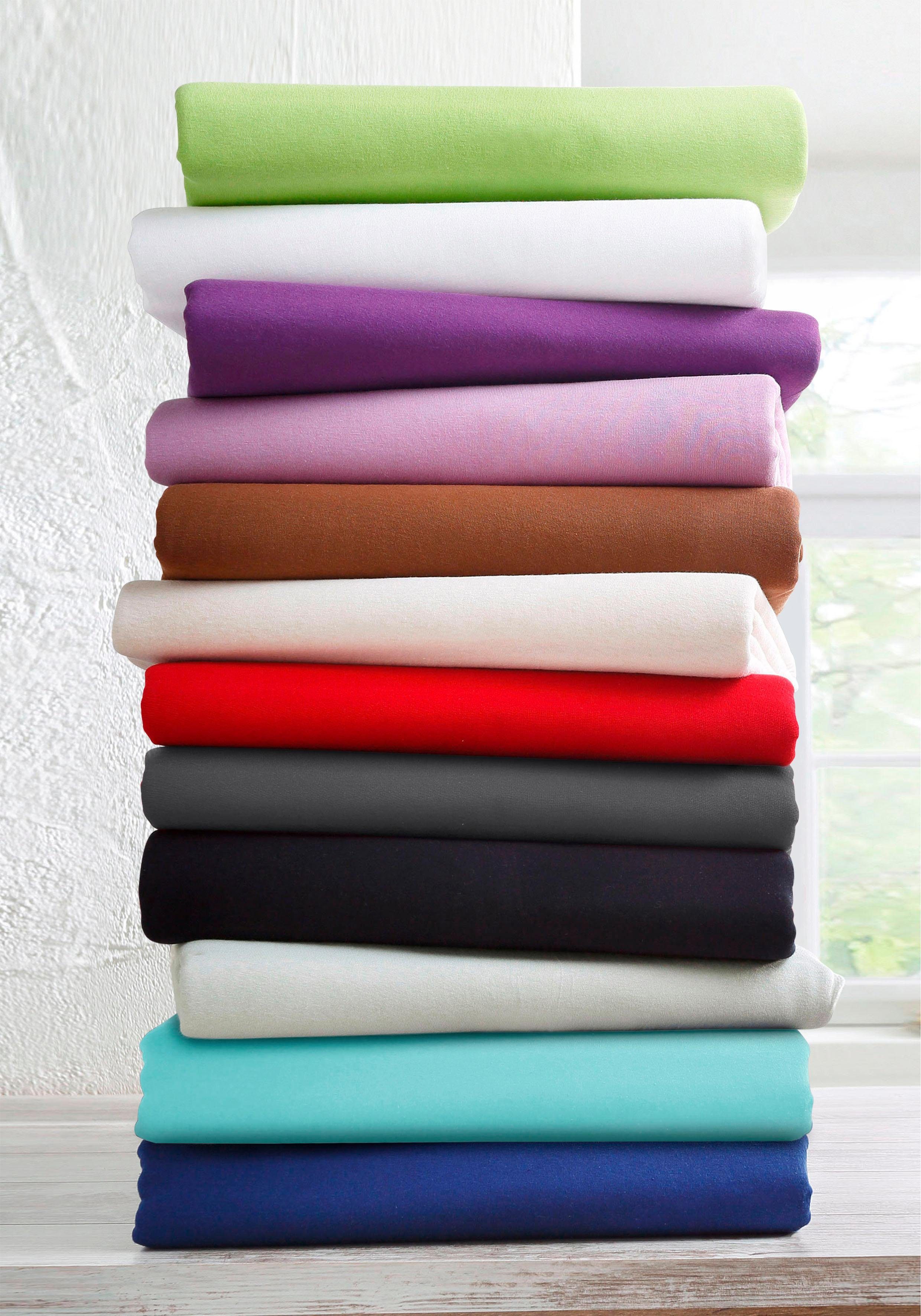 bellana Hoeslaken Meloen in maat 70x140, 90x200, 140x200 of 180x200 cm Katoen, matrassen tot 25 cm hoogte, hoeslaken ook voor kinderen (1 stuk)