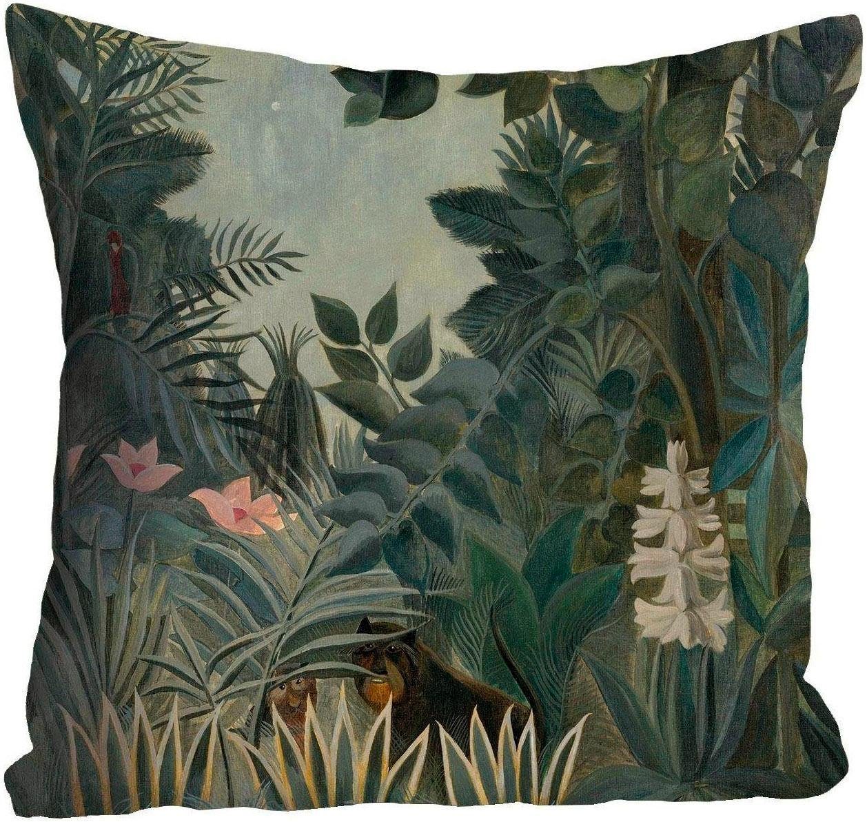 Queence Sierkussen Junglekleur Kussenovertrek zonder vulling(1 stuk)