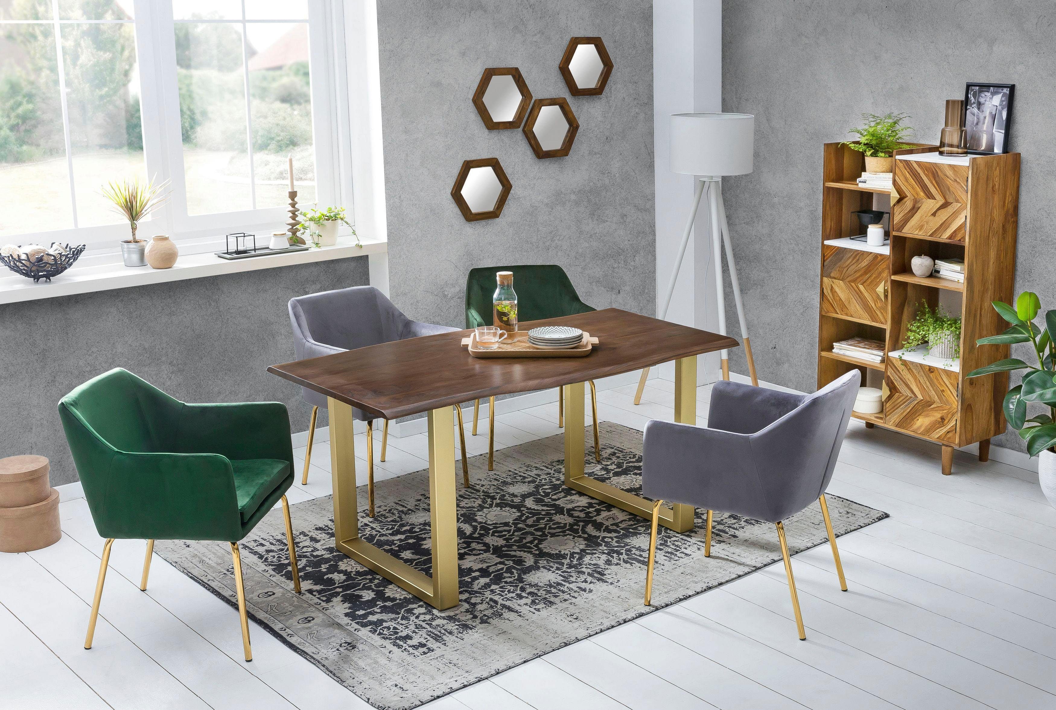 SIT Eettafel Tops les met elegant goudkleurig frame