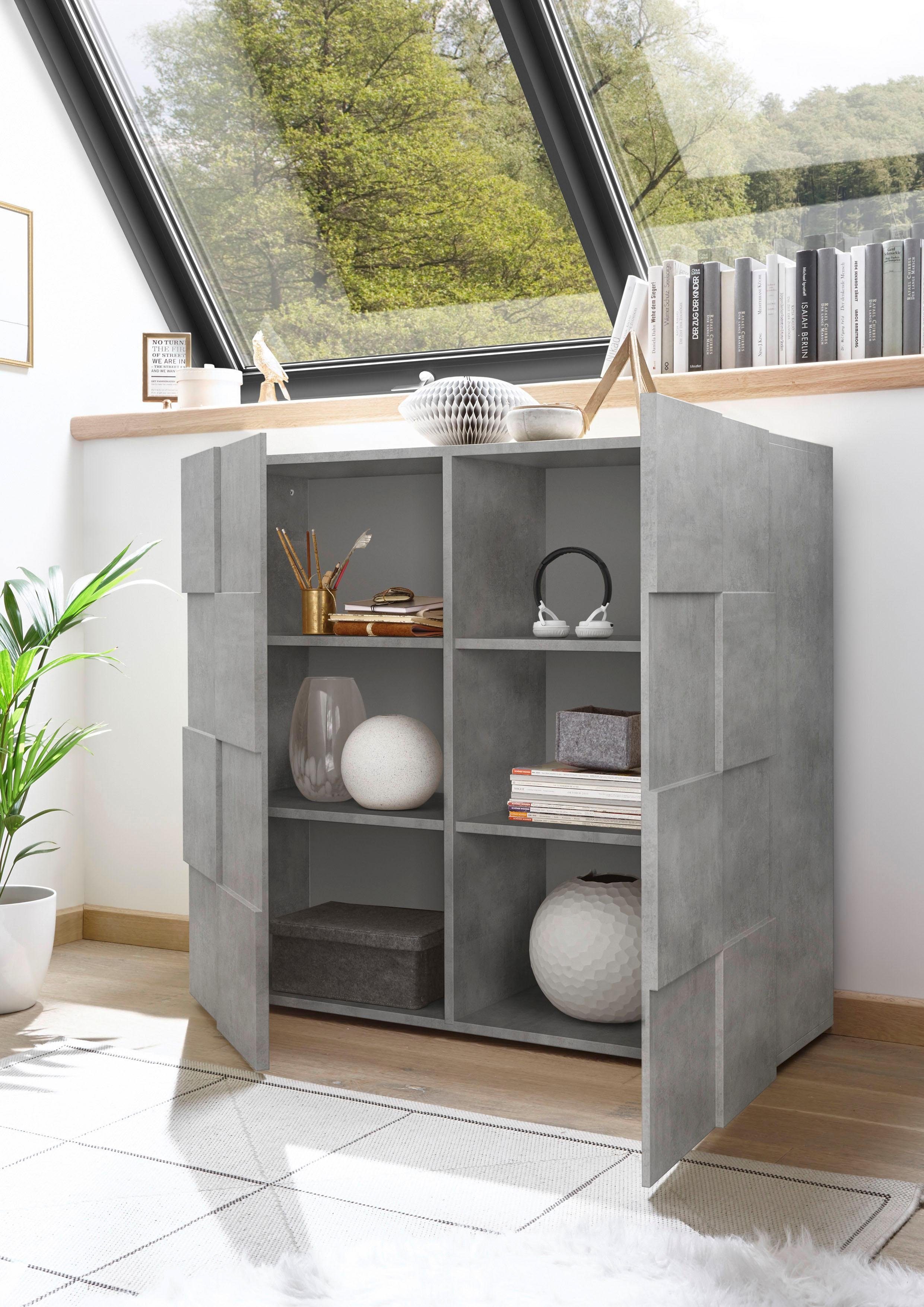 INOSIGN Highboard Dama Hoogte 111 cm, Breedte 121 cm, Commode 2 deuren, Hoge commode
